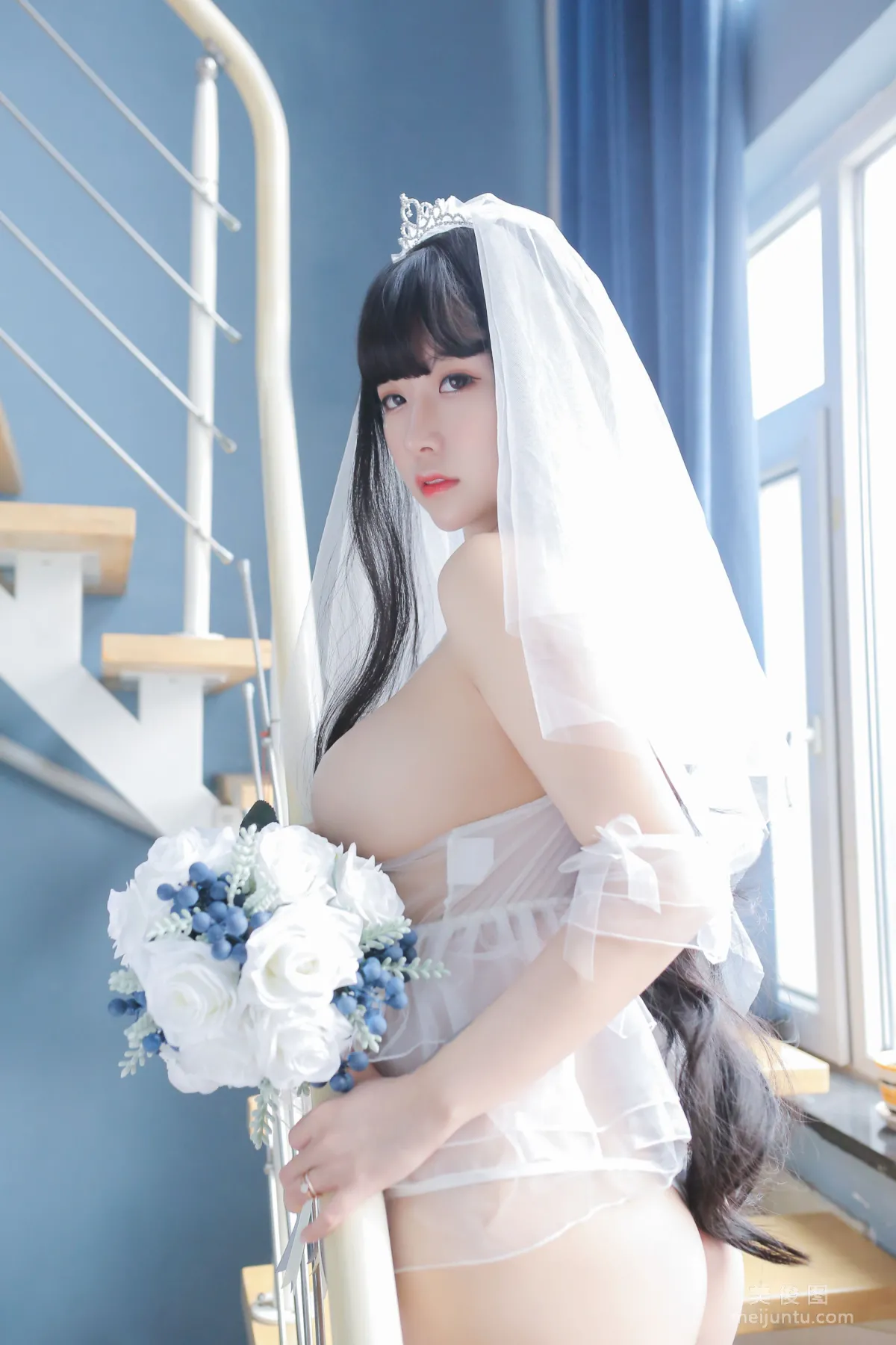 巨乳猫九酱Sakura 《长发婚纱》 写真集37