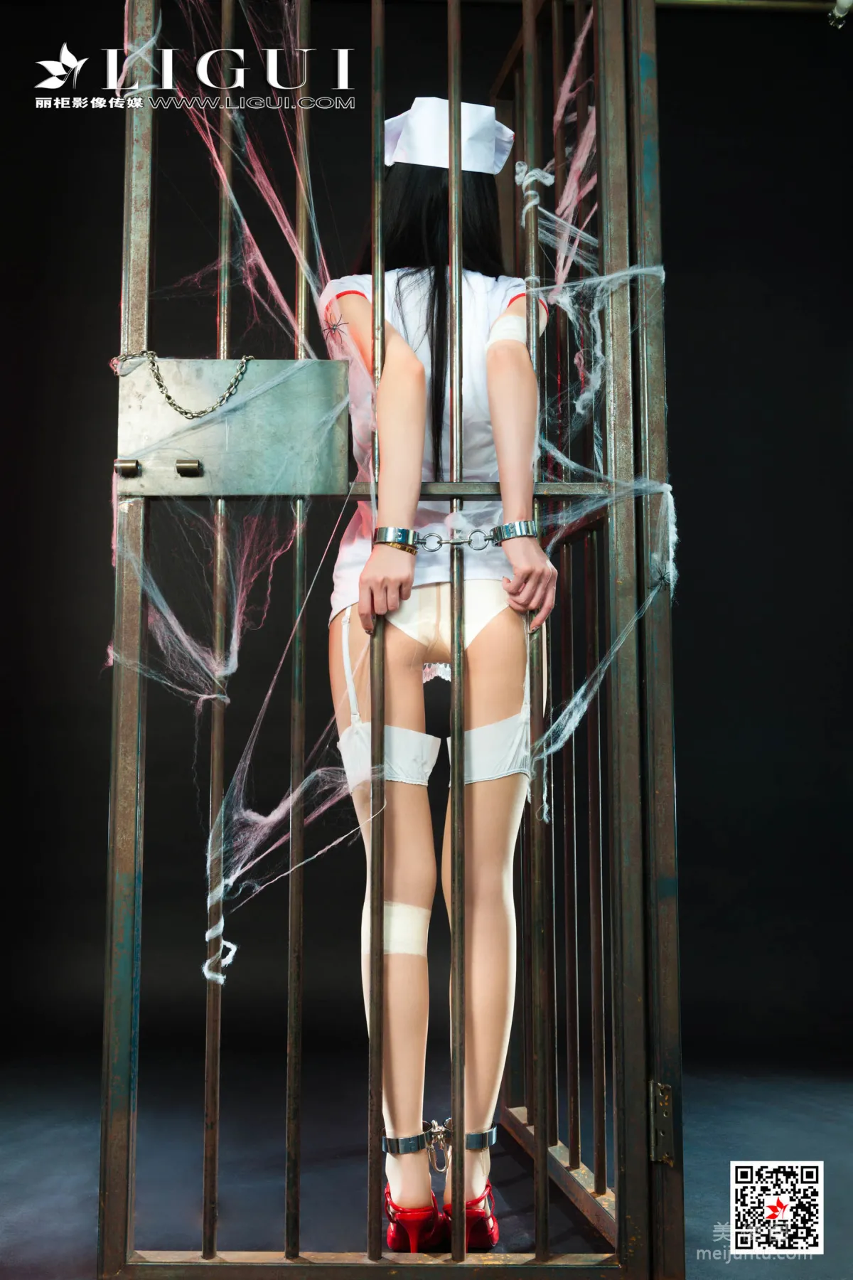 [丽柜美束Ligui] Model 凉儿 - 护士镣铐制服丝袜人体9