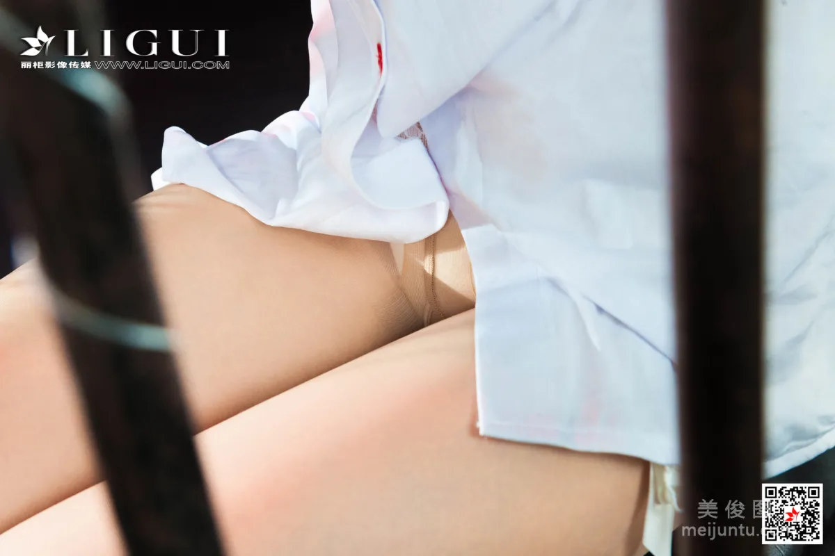 [丽柜美束Ligui] Model 凉儿 - 护士镣铐制服丝袜人体35