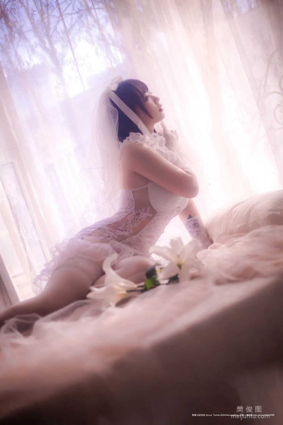 [Cosplay] 皮皮奶可可爱了啦 - 朦胧婚纱49