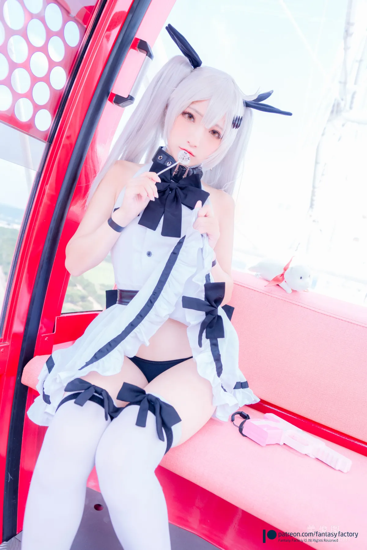 [Cosplay] 小丁 《Fantasy Factory》  黑白 薄纱 网袜 写真集23