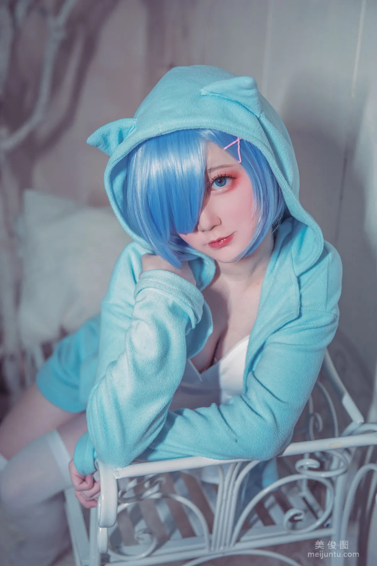 [Cosplay] 动漫博主弦音sic - RE从零开始的异世界生活 蕾姆猫咪睡衣3