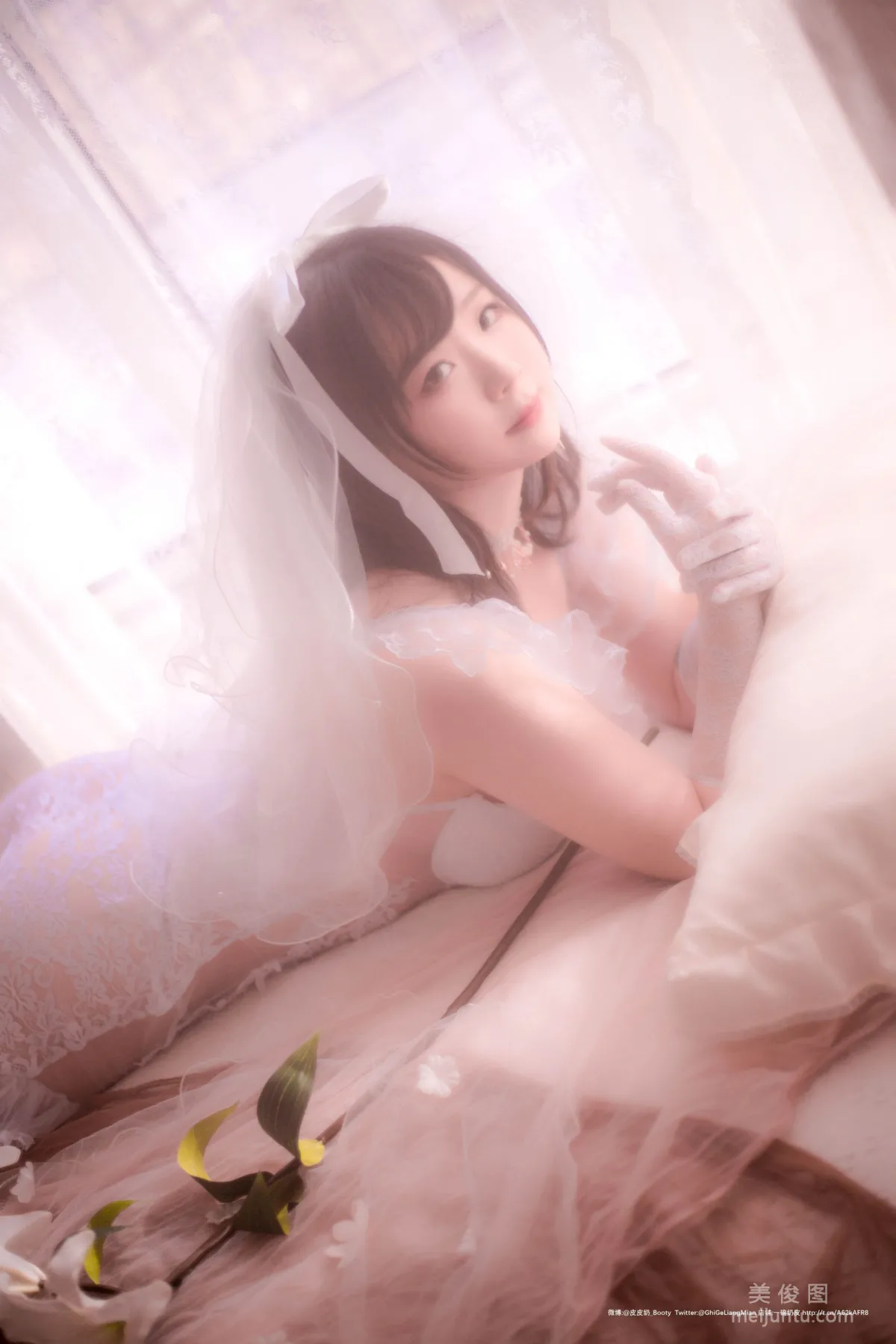 [Cosplay] 皮皮奶可可爱了啦 - 朦胧婚纱43