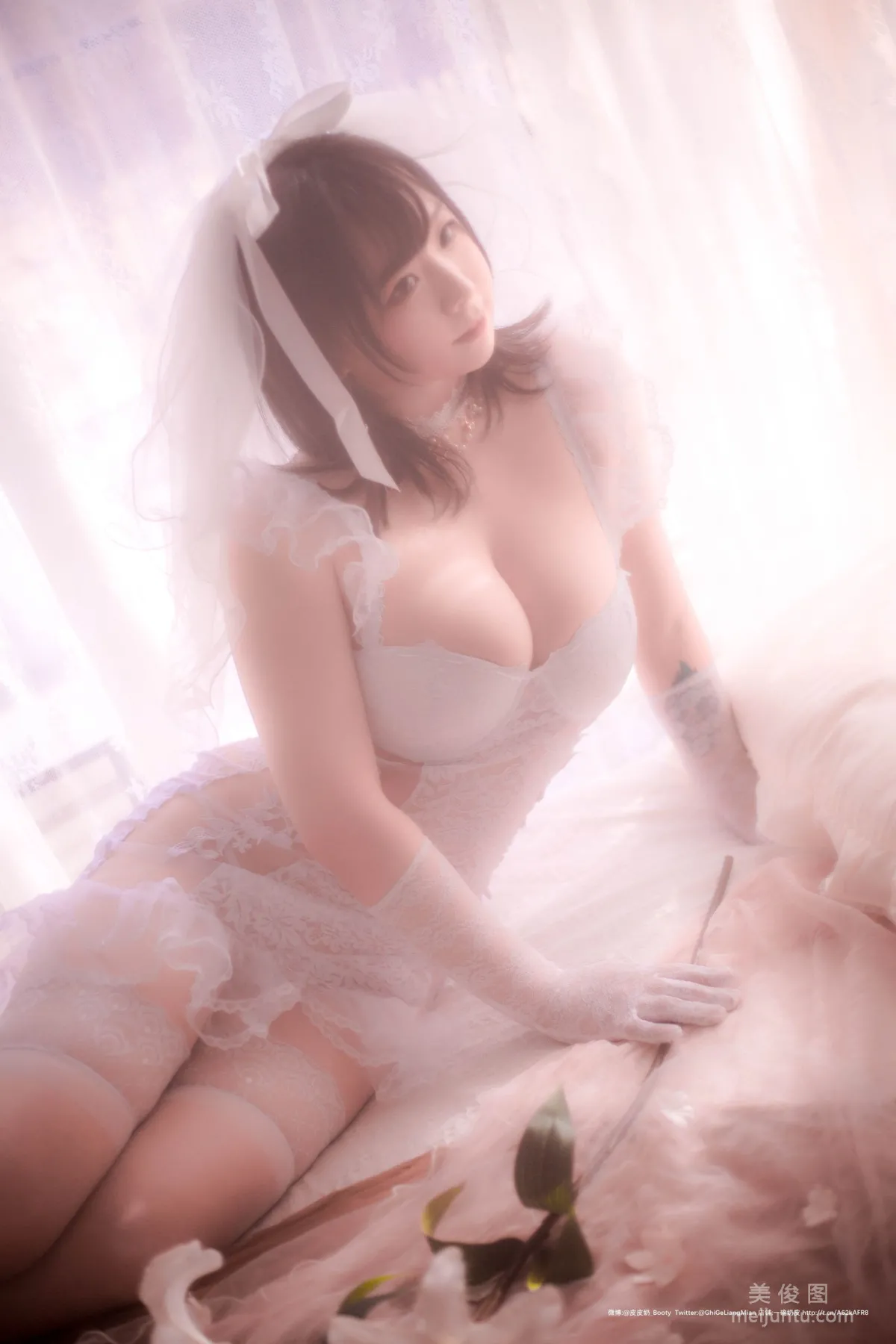 [Cosplay] 皮皮奶可可爱了啦 - 朦胧婚纱47