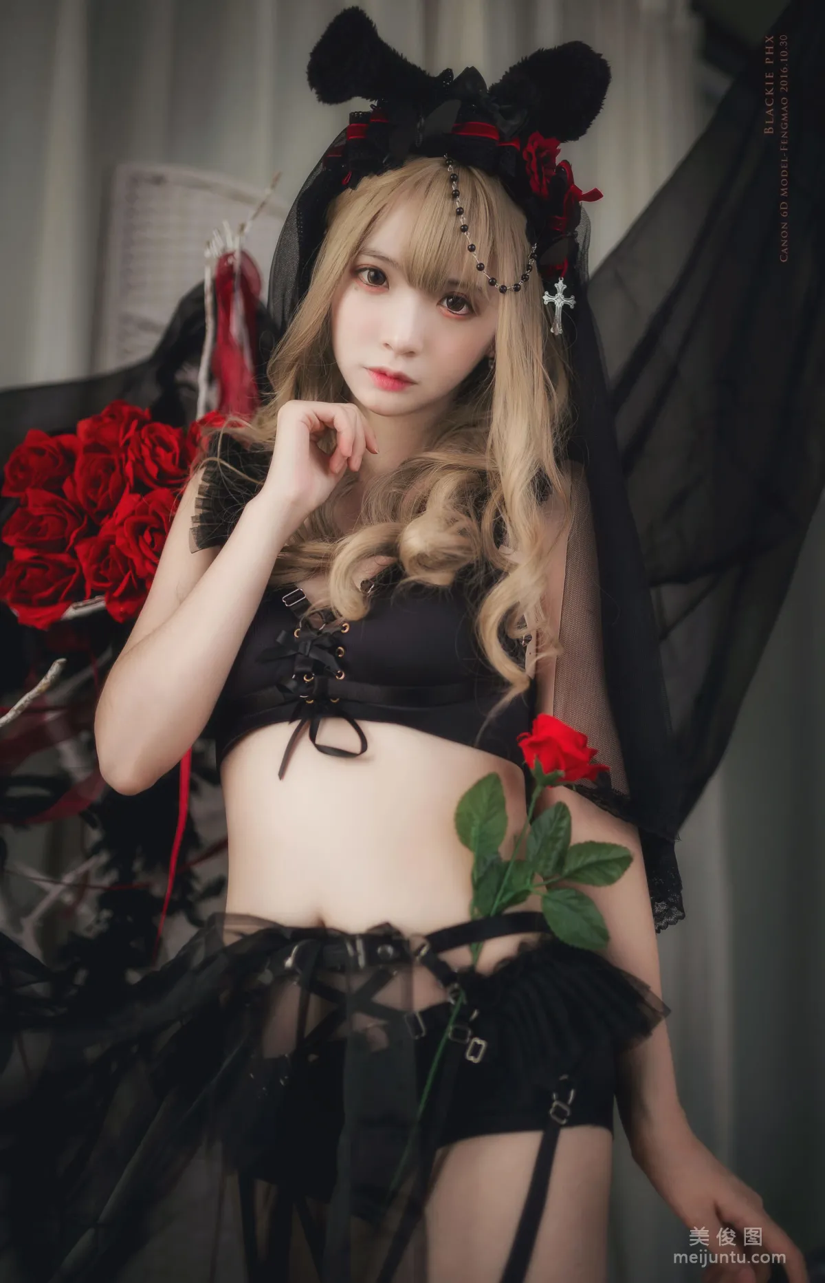 [Cosplay] 疯猫ss - 黑色玫瑰1