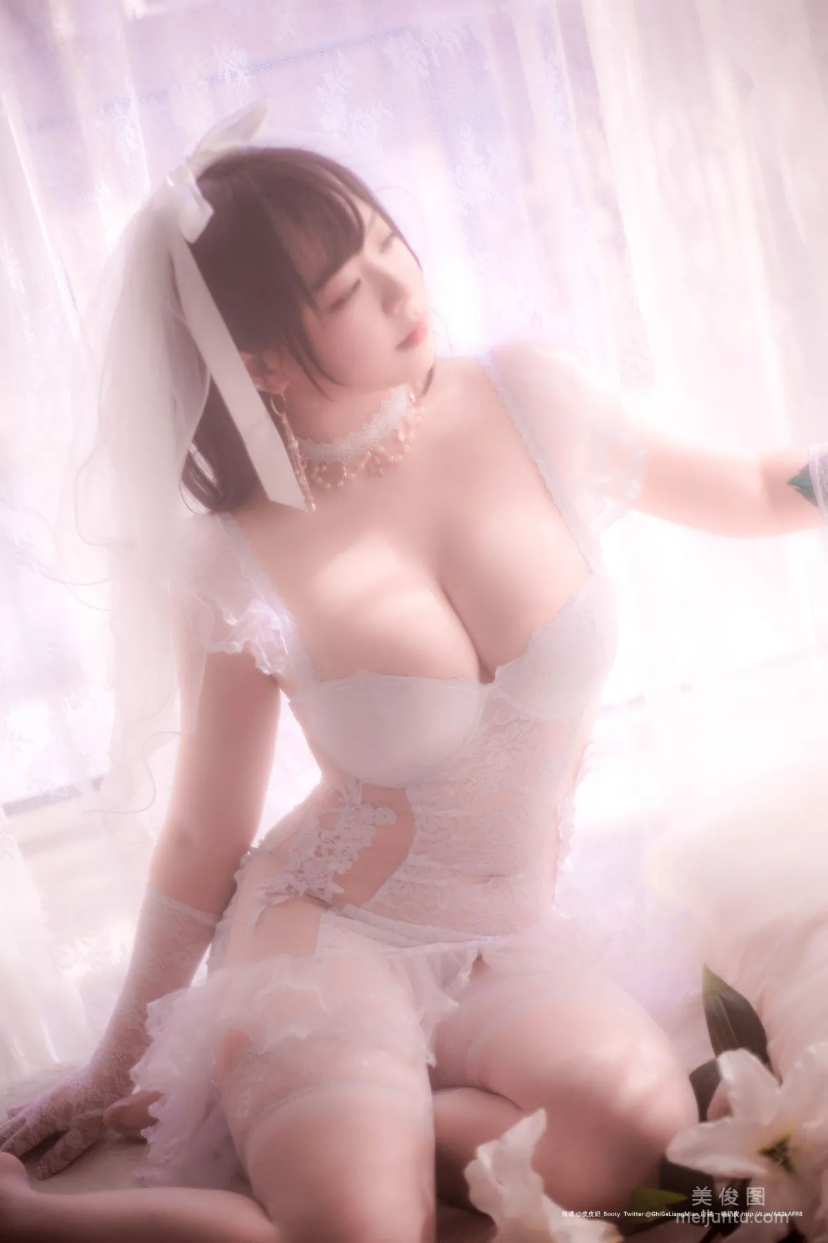 [Cosplay] 皮皮奶可可爱了啦 - 朦胧婚纱35