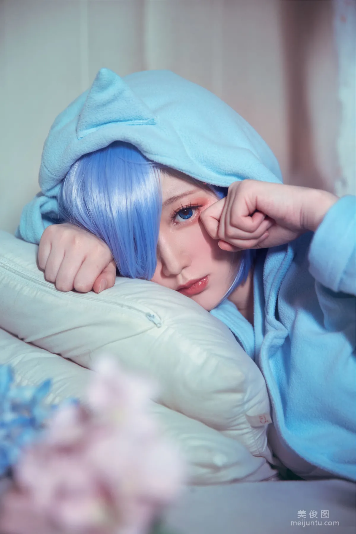 [Cosplay] 动漫博主弦音sic - RE从零开始的异世界生活 蕾姆猫咪睡衣8