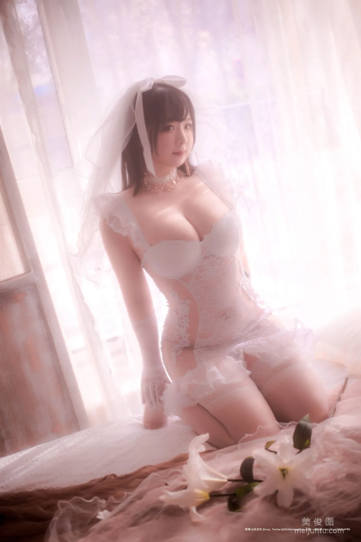 [Cosplay] 皮皮奶可可爱了啦 - 朦胧婚纱40