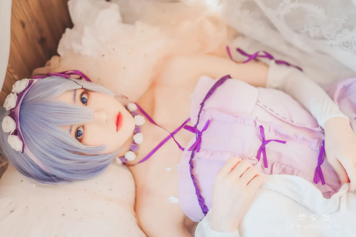 [Cosplay写真] 桜桃喵 - 蕾姆小睡裙32