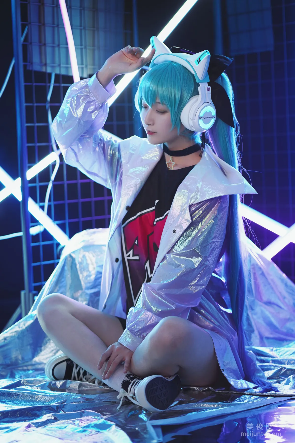 [Cosplay] 动漫博主铁板烧鬼舞w - 妖舞耳机miku 写真集12