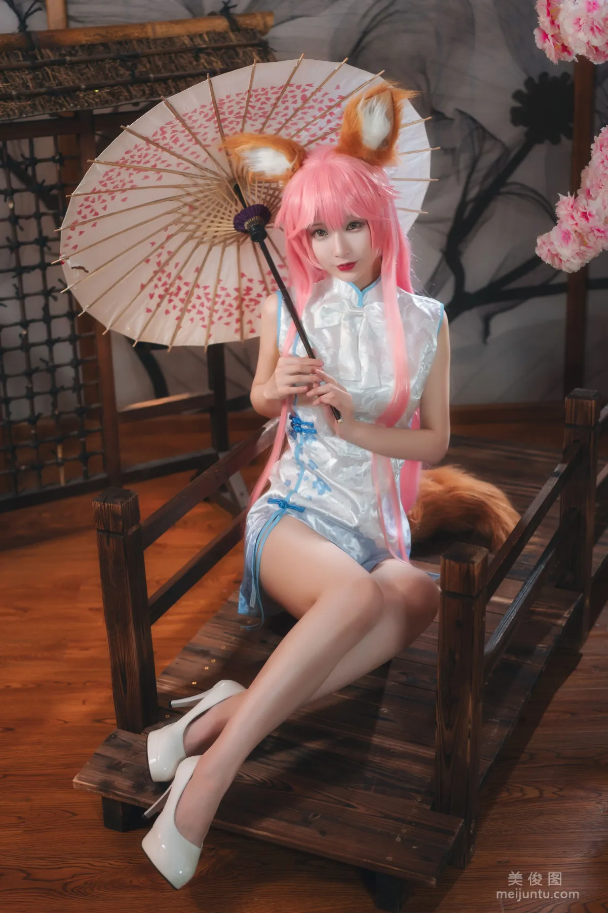 [Cosplay] 动漫博主铁板烧鬼舞w - 玉藻前 旗袍 写真集16