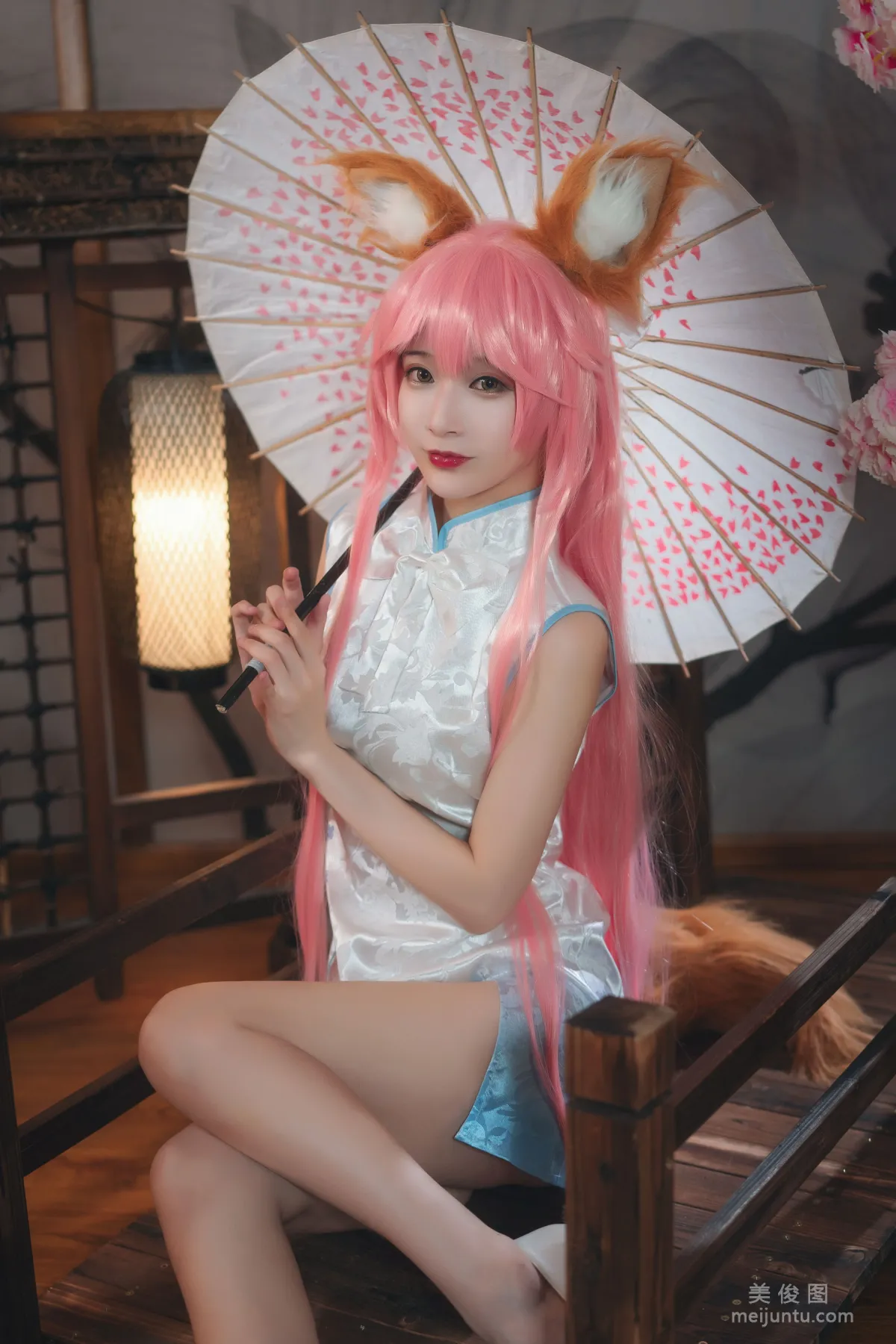 [Cosplay] 动漫博主铁板烧鬼舞w - 玉藻前 旗袍 写真集7