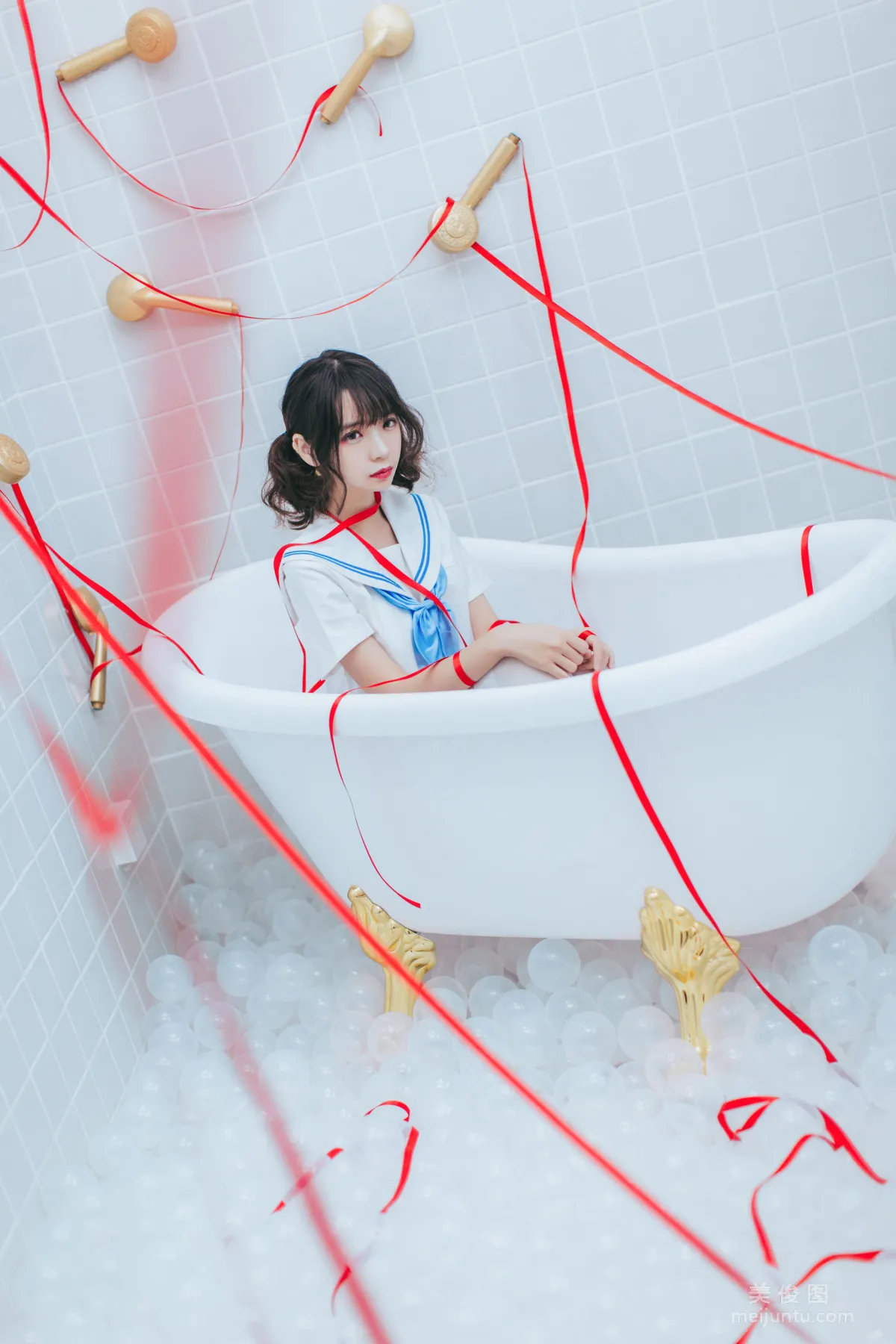 [Cosplay] 疯猫ss - 浴室JK 写真集18