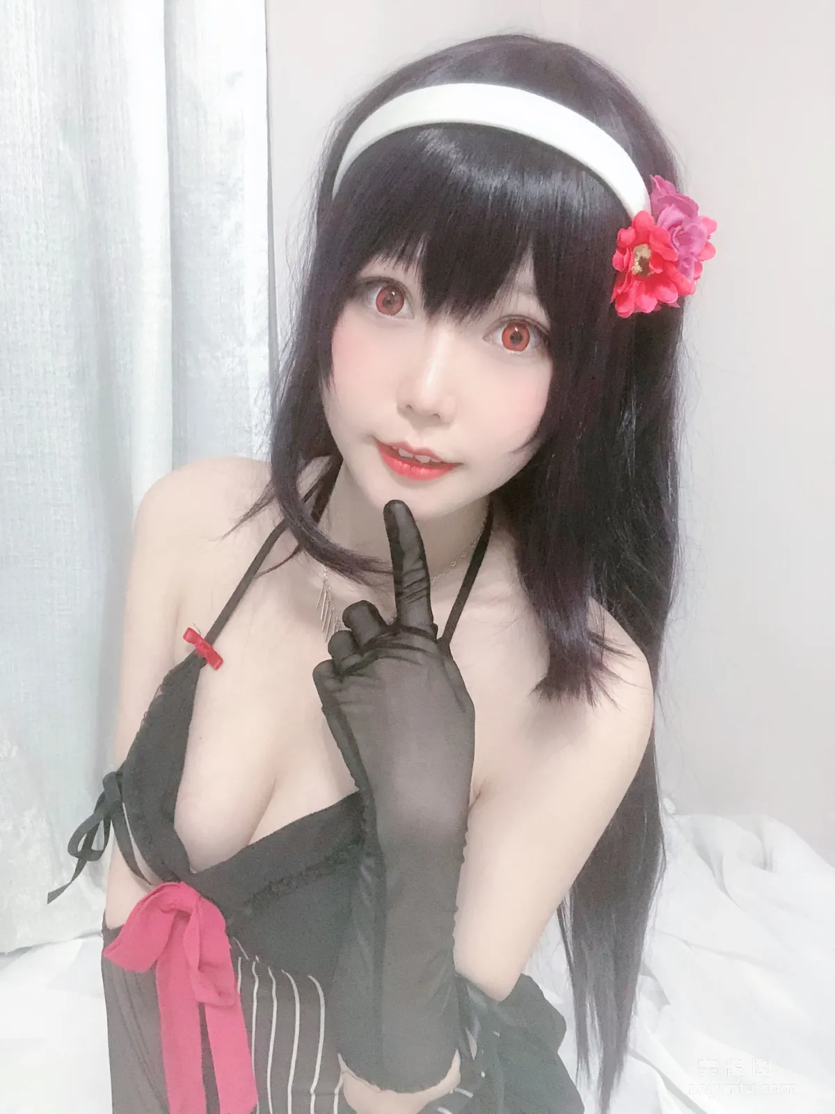 [Cosplay] 香草喵露露 - 诗羽学姐睡衣24