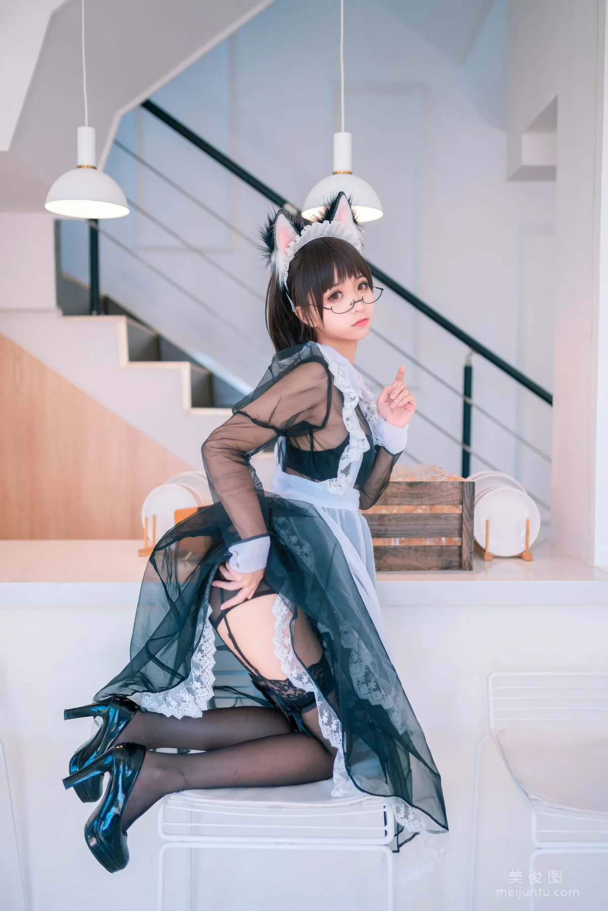 [Cosplay] 动漫博主蠢沫沫 - 透明女仆17