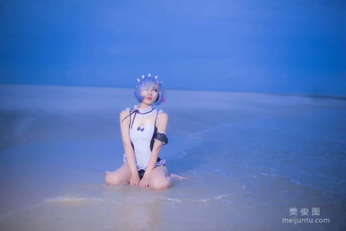 [Cosplay] 人气Coser二佐Nisa - 蕾姆泳衣12