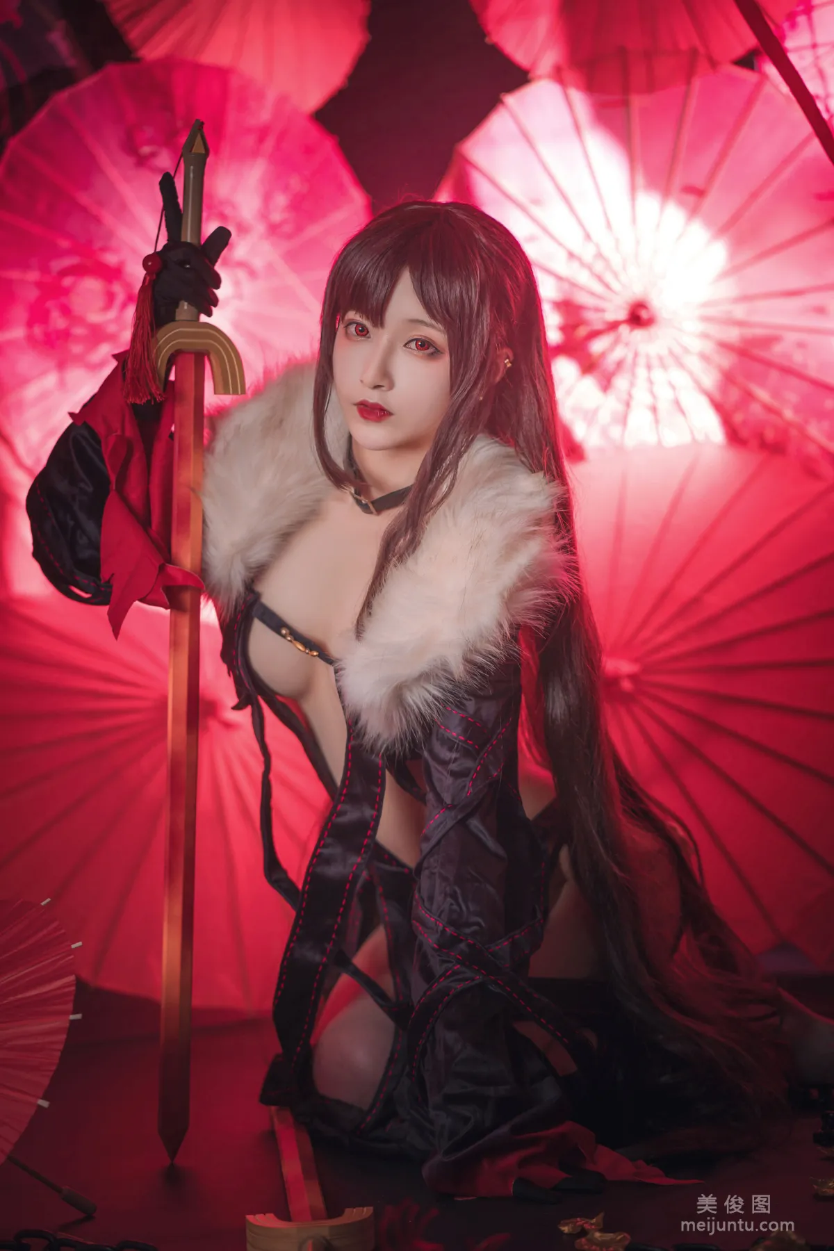 [Cosplay] 动漫博主铁板烧鬼舞w - 虞美人24