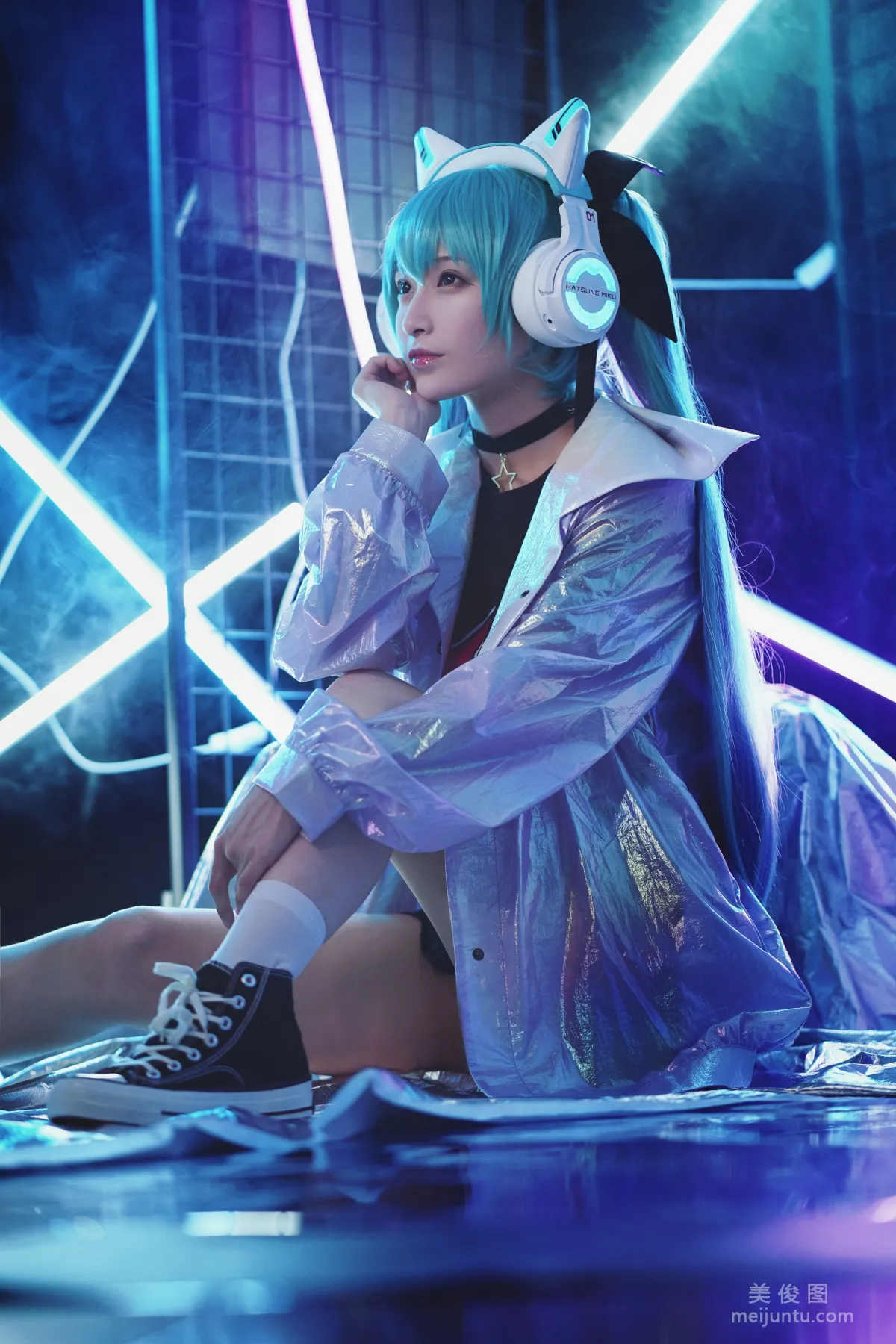 [Cosplay] 动漫博主铁板烧鬼舞w - 妖舞耳机miku 写真集8