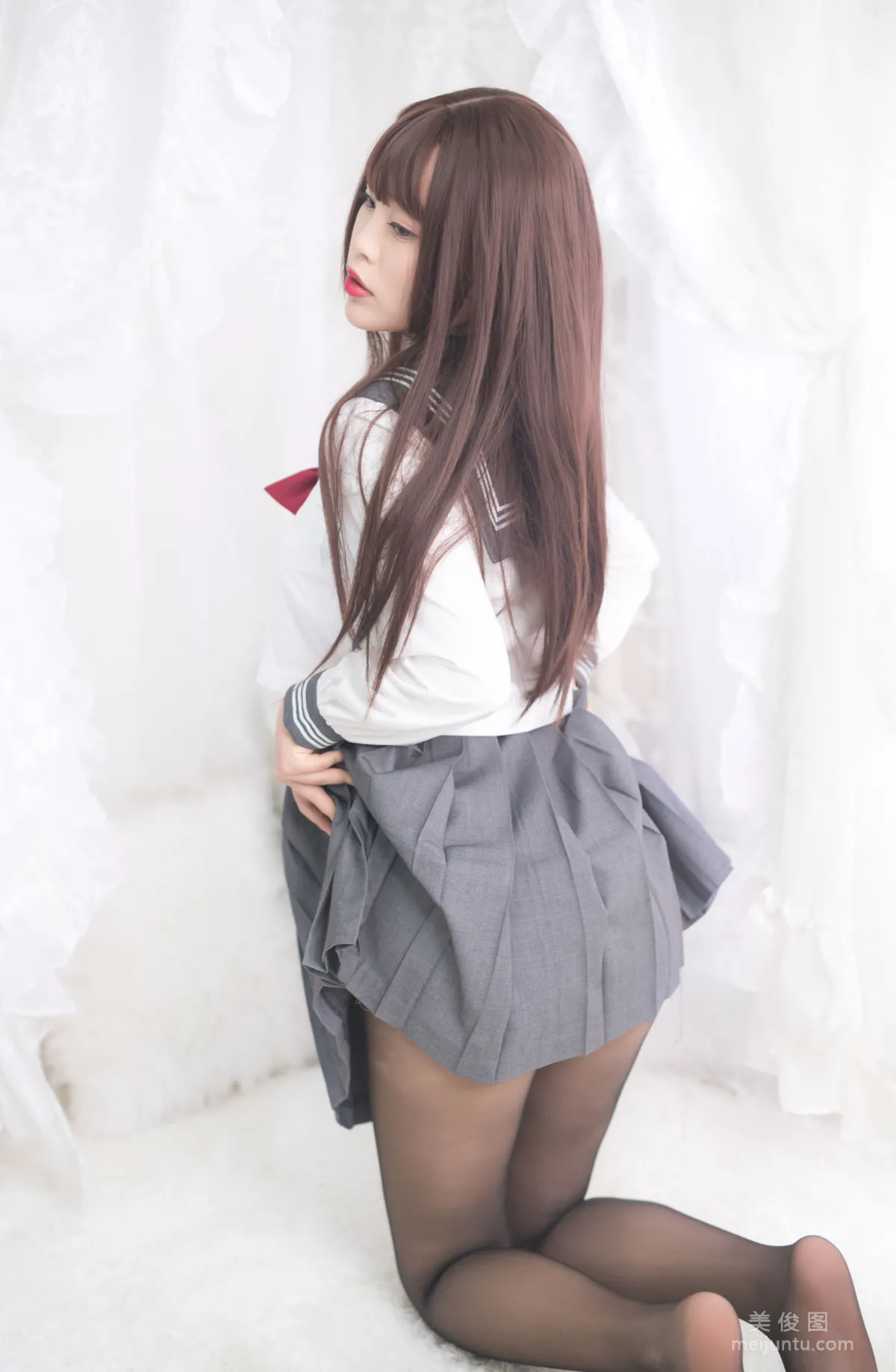 [Cosplay] 萌系小姐姐-白烨- - 黑丝制服少女 写真集22