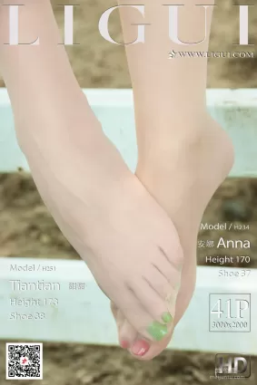 [丽柜Ligui] Model 甜甜&amp;安娜 - 双生牛仔丝袜女郎