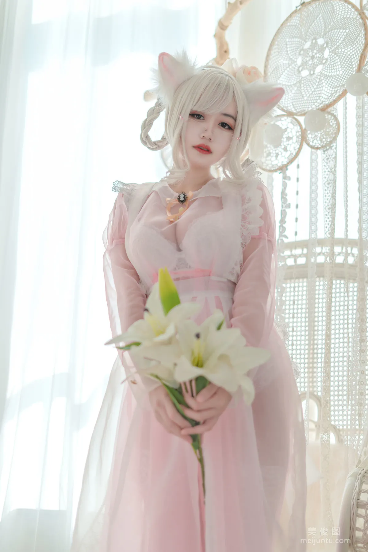 [网红COSER] 小仓千代w - 透明粉色女仆 写真集11