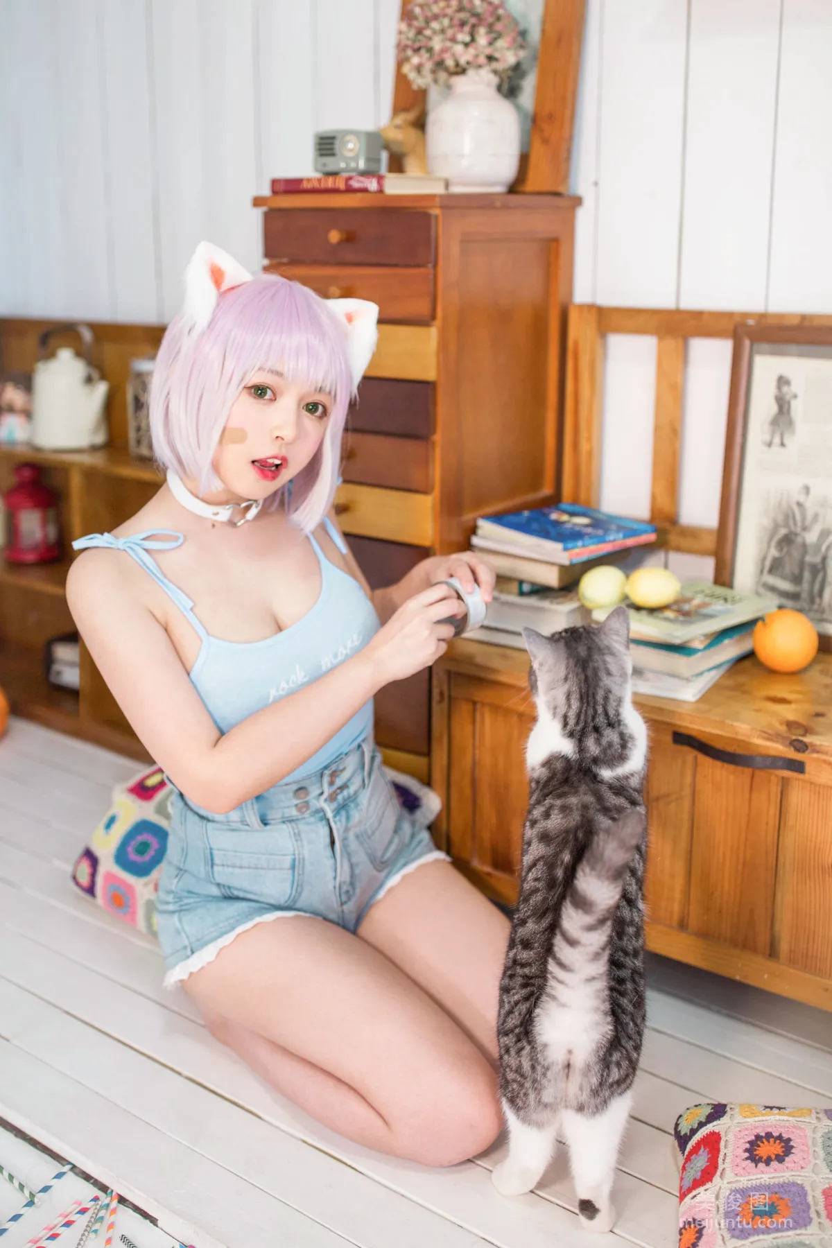 [网红COSER] 黑猫猫OvO - 养猫小课堂 写真集6