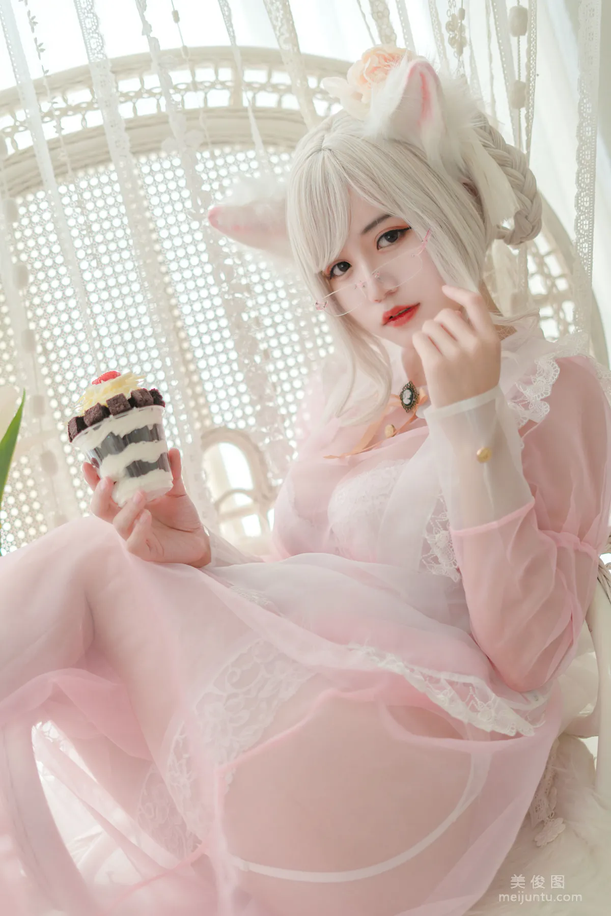 [网红COSER] 小仓千代w - 透明粉色女仆 写真集13