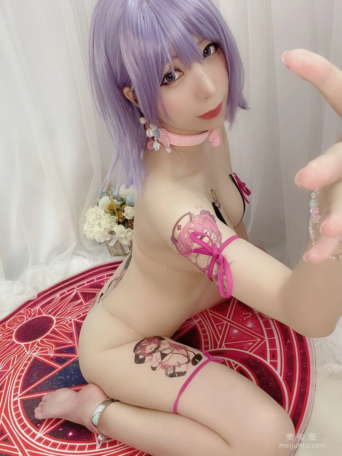 [网红COSER] 二次元巨乳美女鹿野希 - 淫纹姬 写真集45