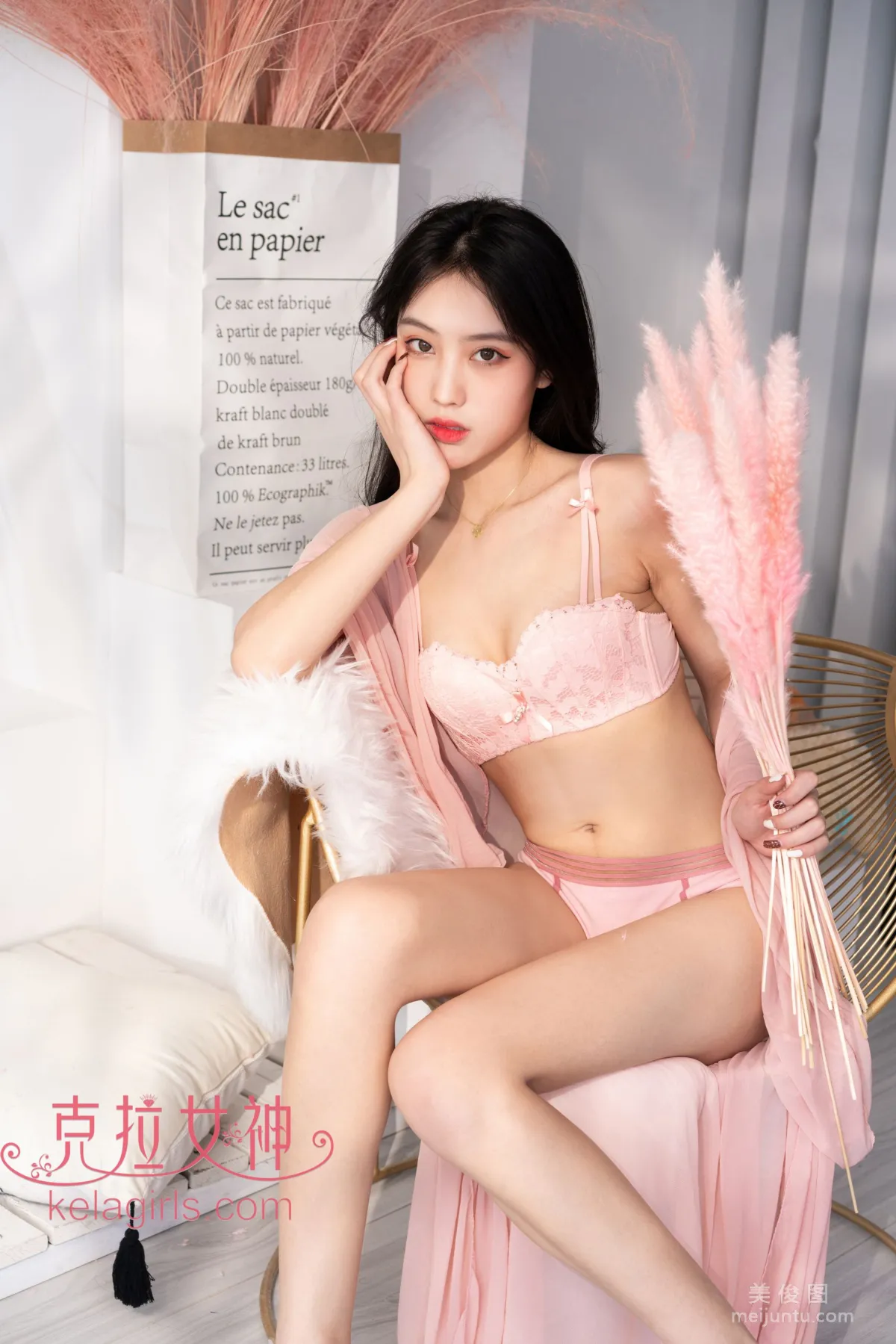 [克拉女神Kelagirls]  沫夕 - 一袭粉纱 写真套图18