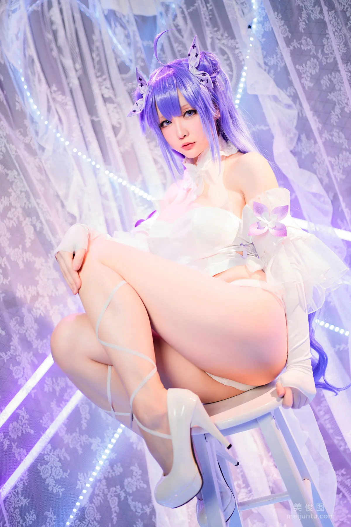 [网红COSER] 星之迟迟 - 纯白と漆黑《独角兽》 套图3