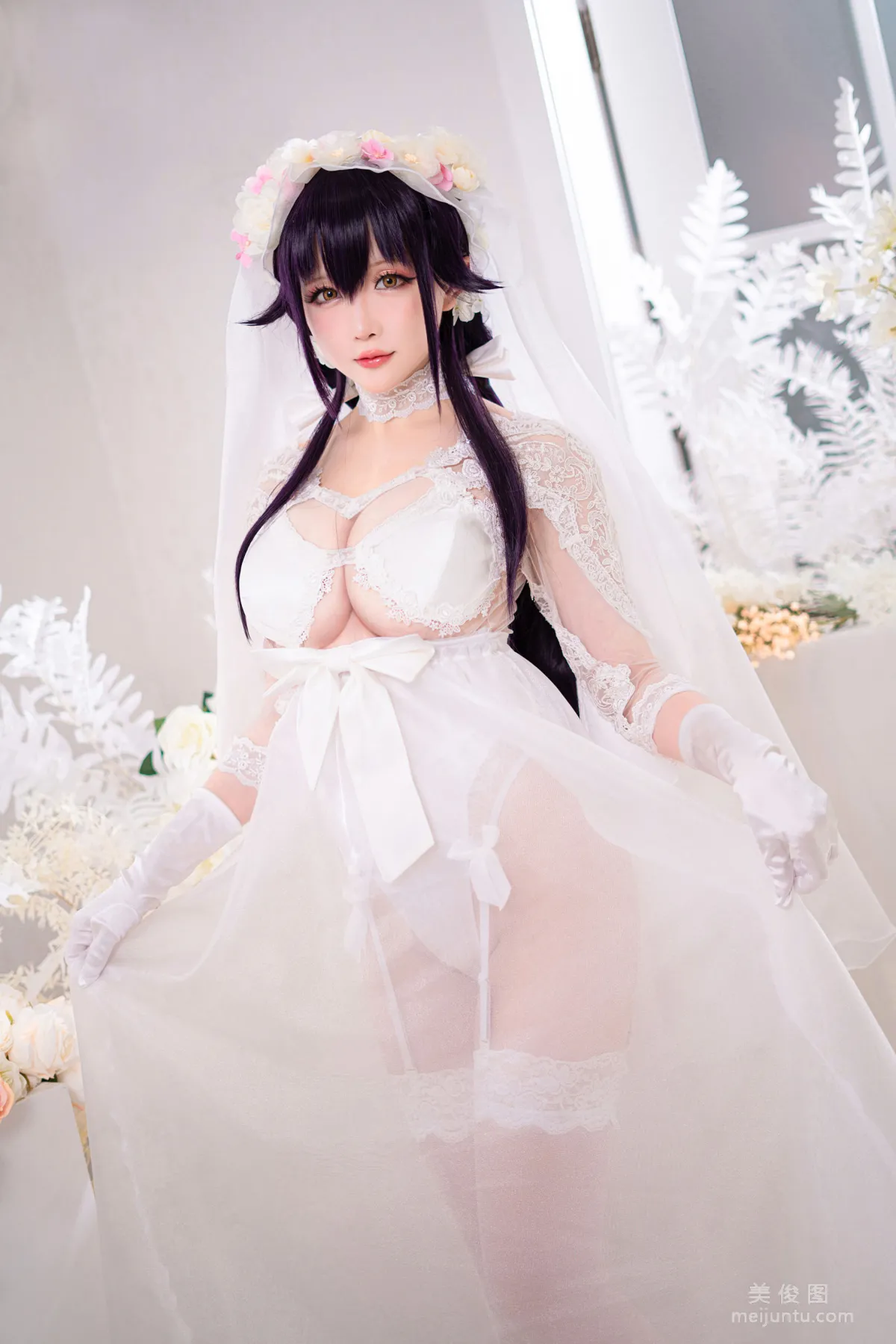 [网红COSER] 星之迟迟 - 纯白と漆黑《吾妻》写真2