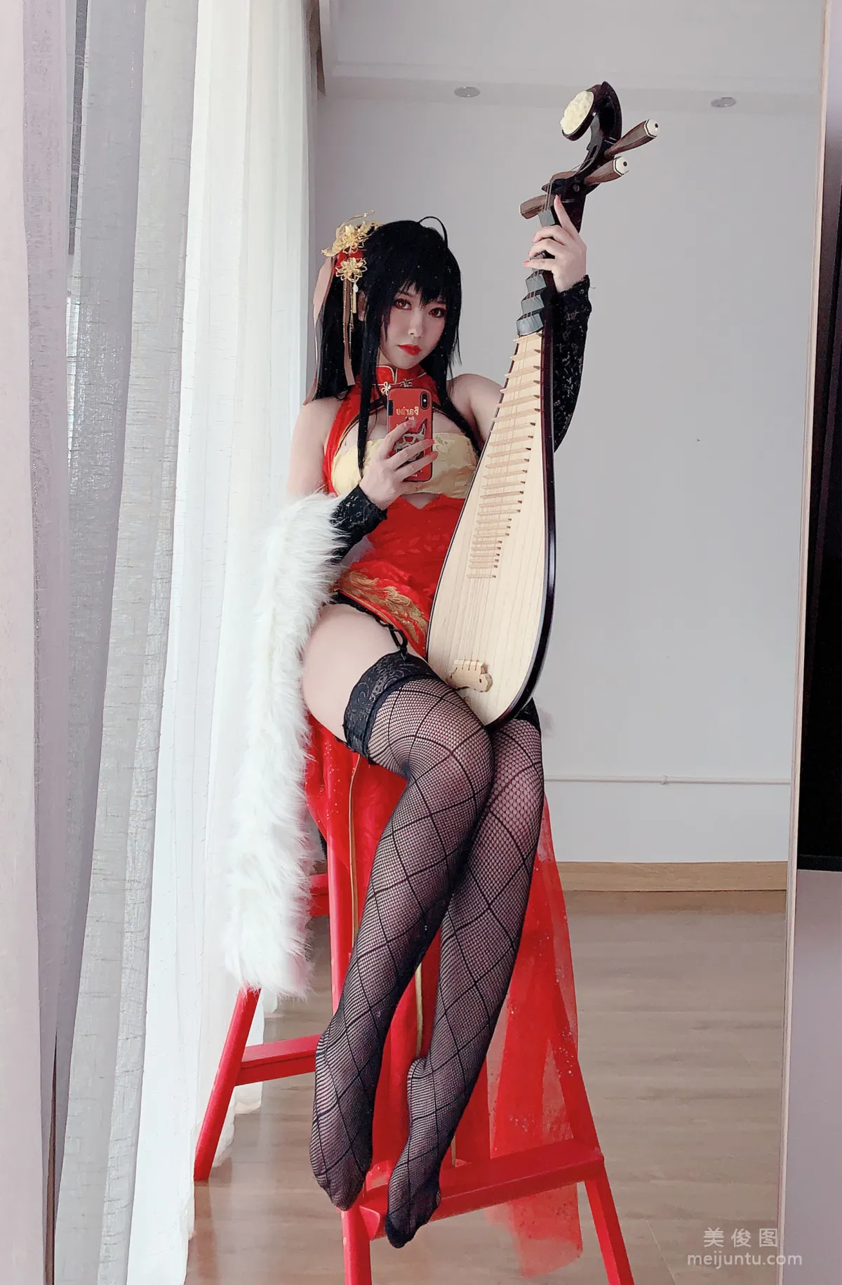 [网红COSER] 半半子 - 大凤旗袍  写真套图39