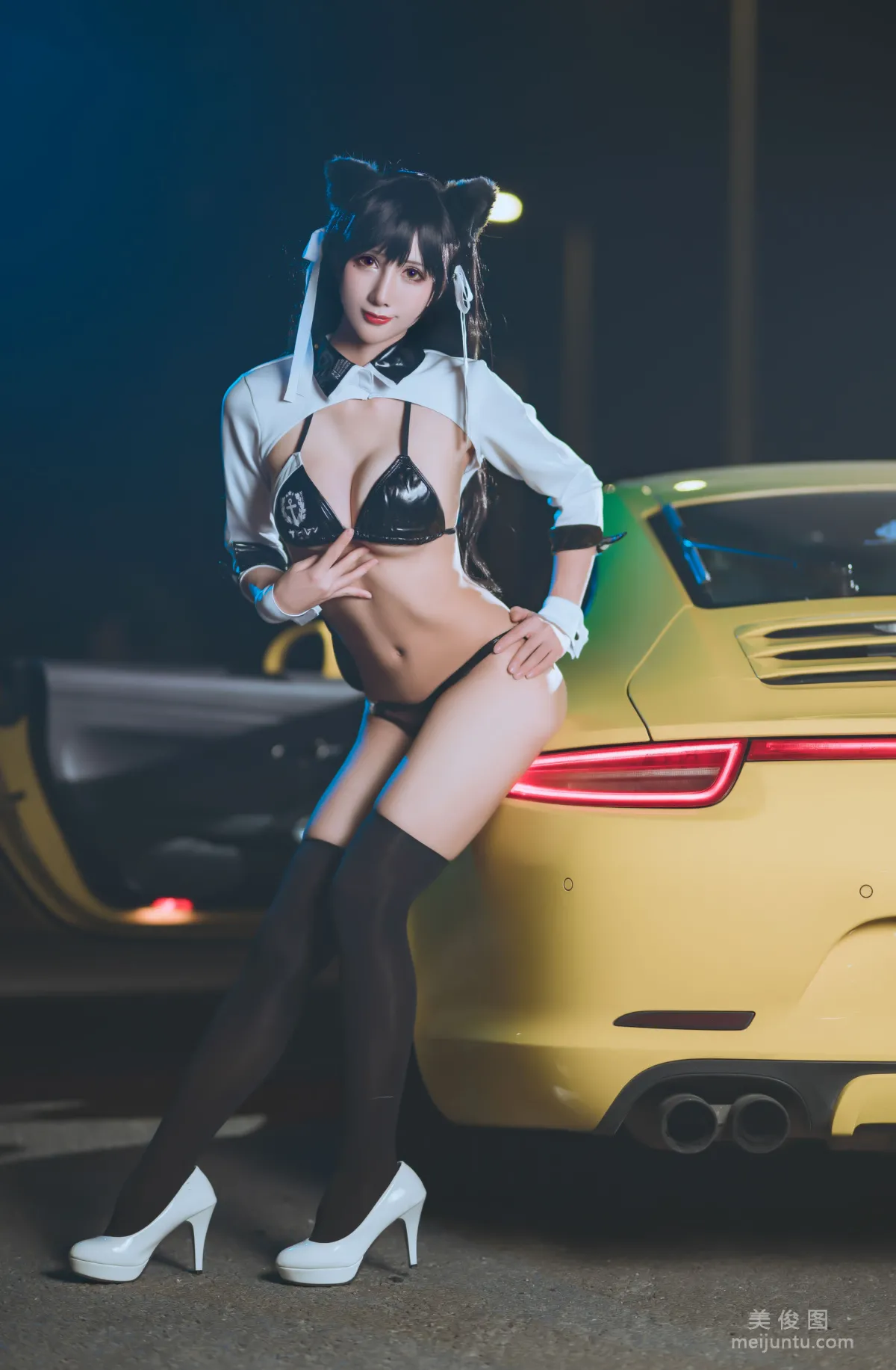 [网红COSER] 动漫博主雅祈 - 碧蓝航线赛车爱宕  写真套图12