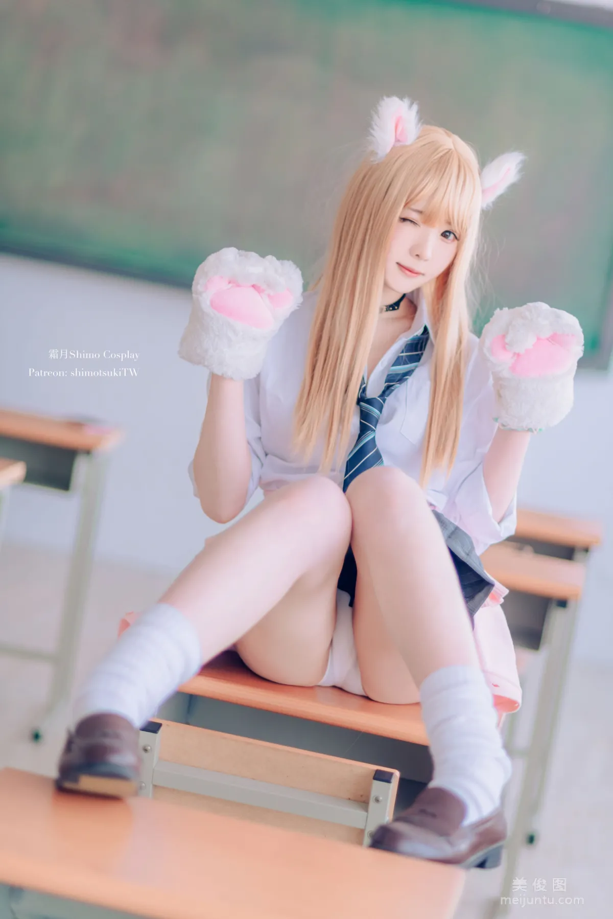 [网红COSER] 微博妹纸霜月shimo - 金发制服  3