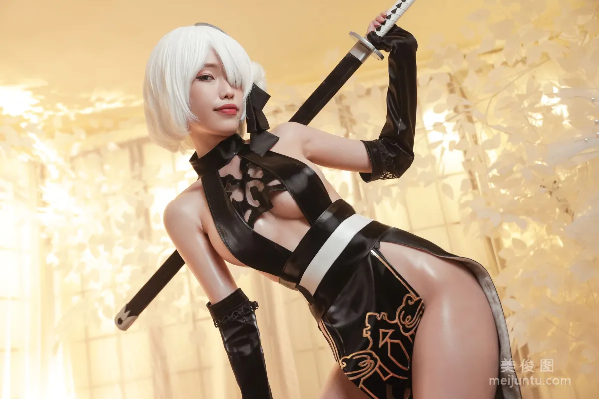 [网红COSER] eliza喵喵 - 2B忍者  写真套图7