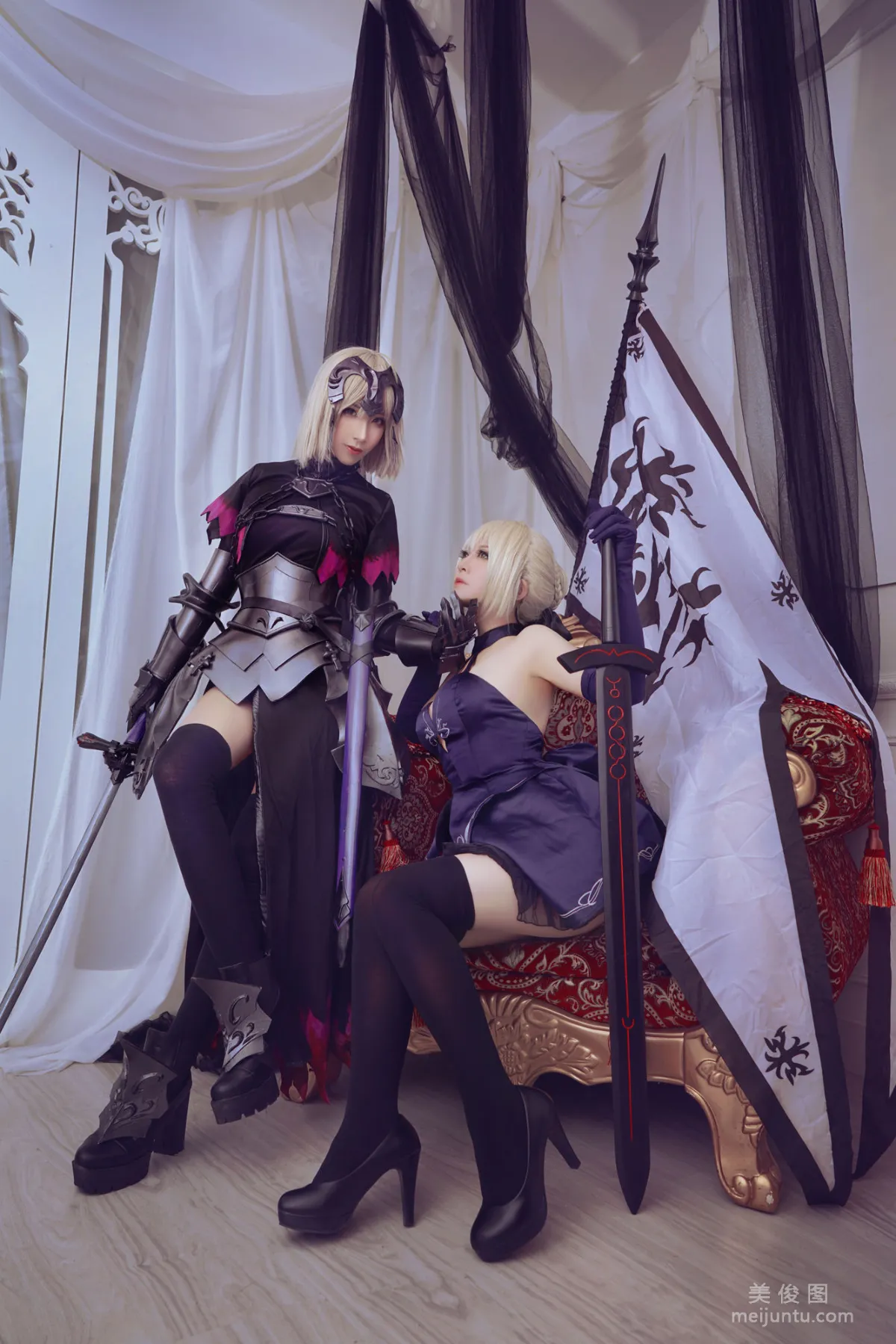 [网红COSER] 半半子&索索sophia - 黑贞12