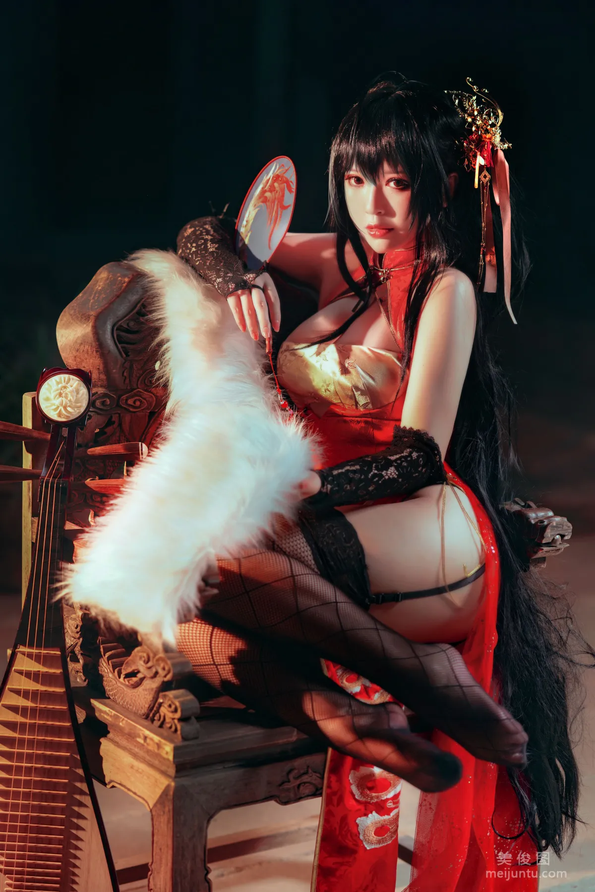 [网红COSER] 半半子 - 大凤旗袍  写真套图21