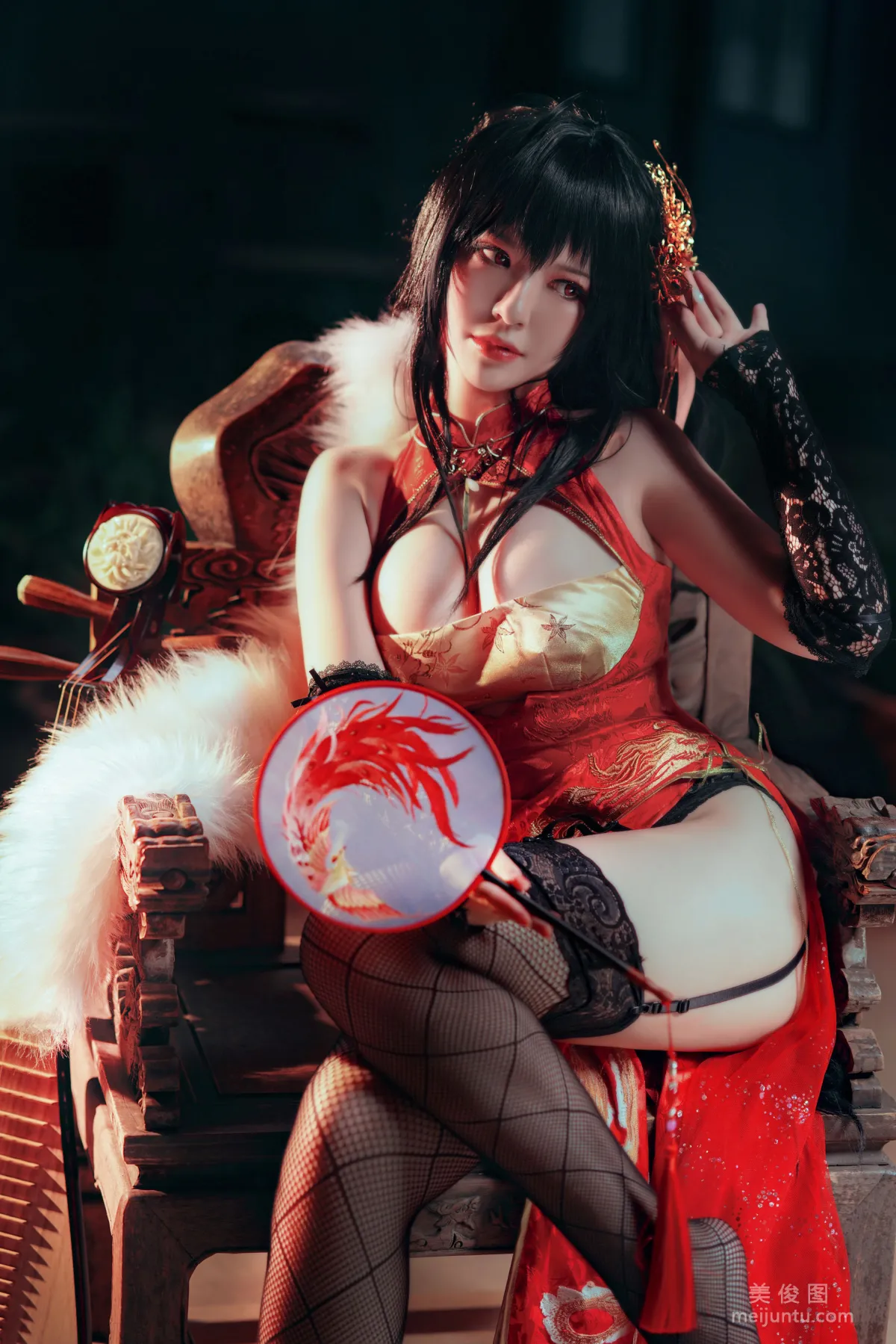 [网红COSER] 半半子 - 大凤旗袍  写真套图23