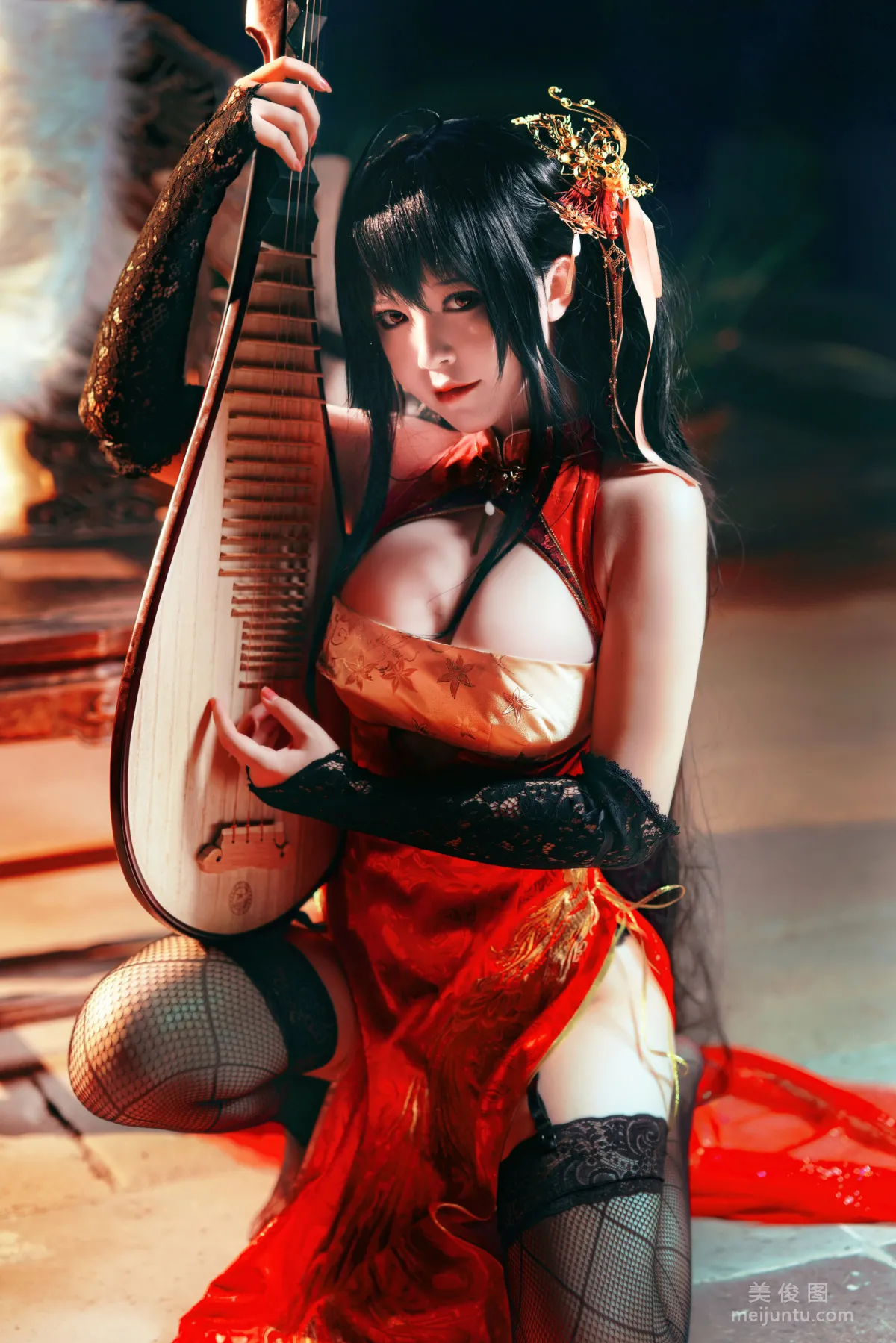 [网红COSER] 半半子 - 大凤旗袍  写真套图30