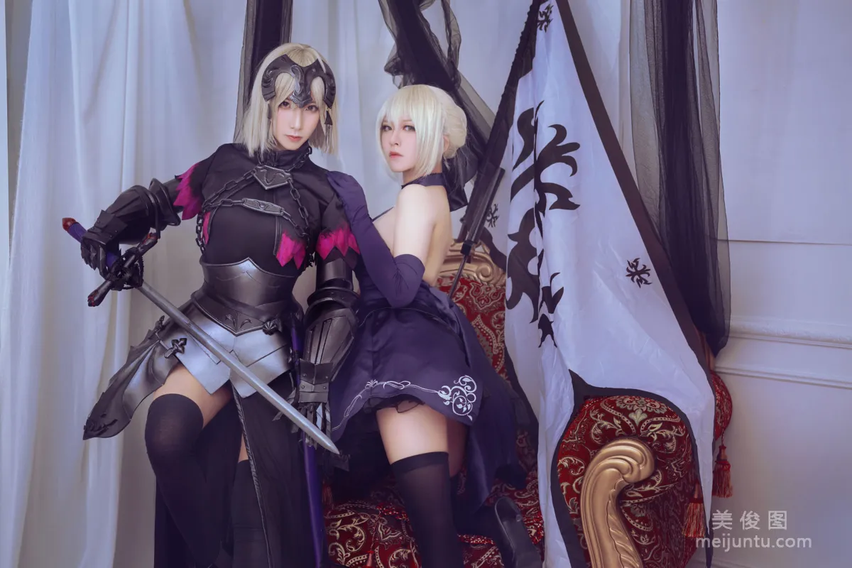 [网红COSER] 半半子&索索sophia - 黑贞15