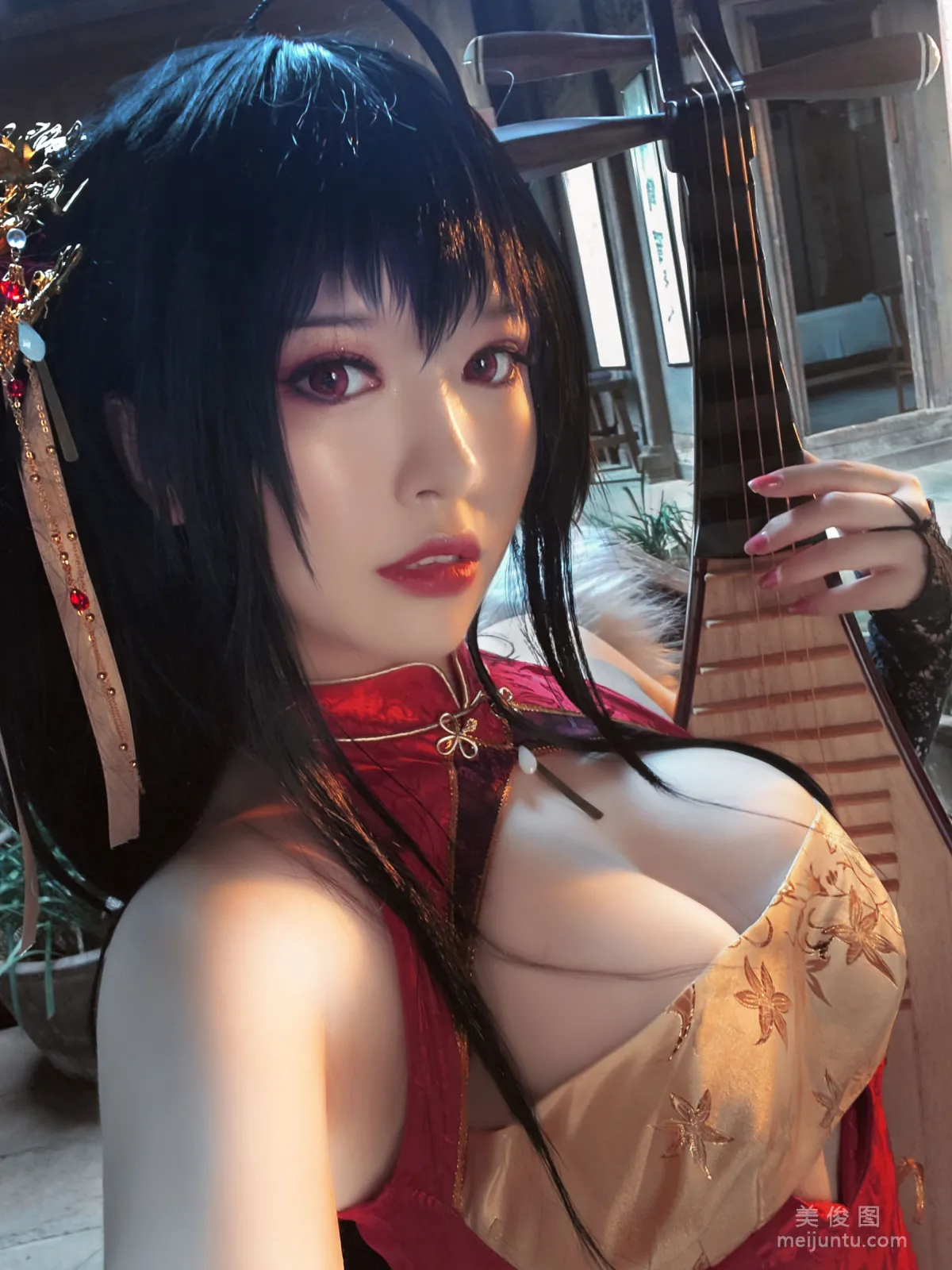 [网红COSER] 半半子 - 大凤旗袍  写真套图35