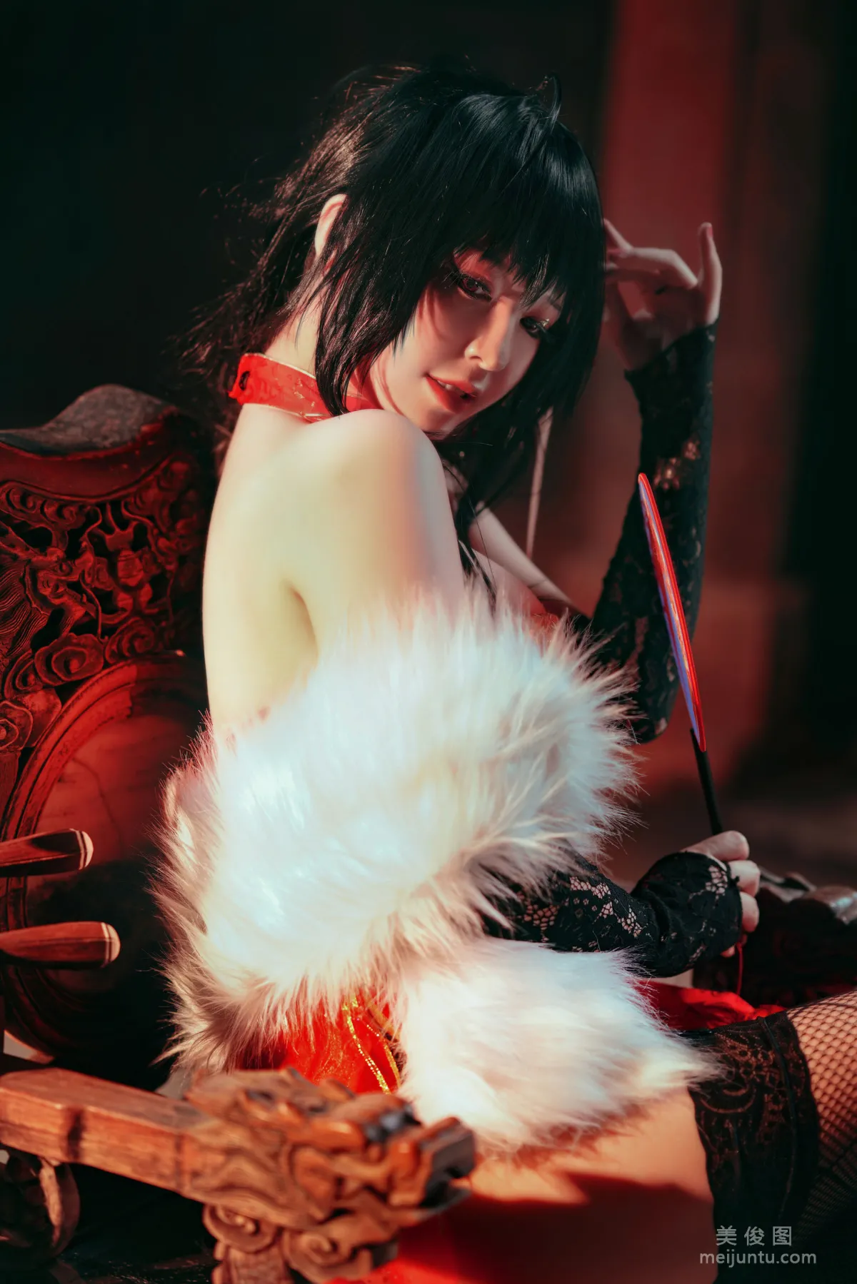 [网红COSER] 半半子 - 大凤旗袍  写真套图14