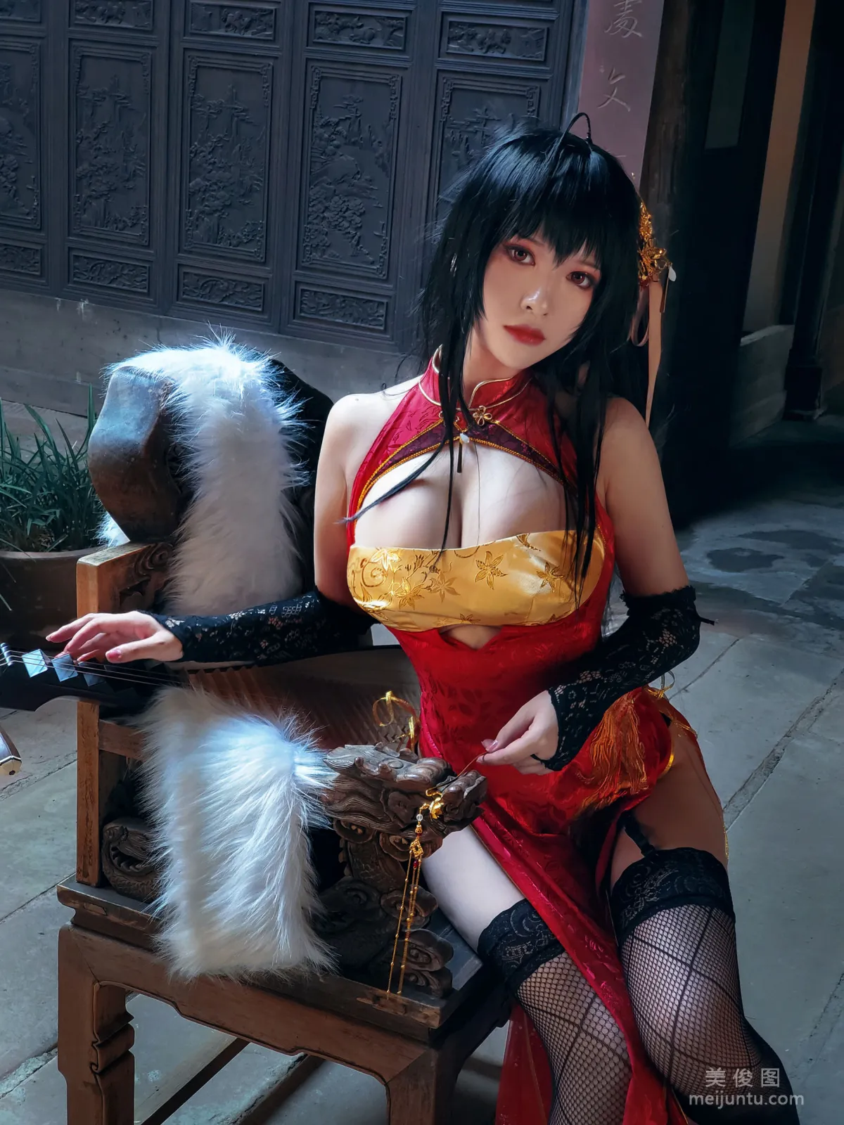 [网红COSER] 半半子 - 大凤旗袍  写真套图33