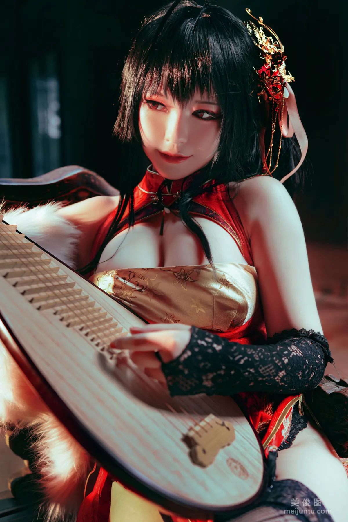 [网红COSER] 半半子 - 大凤旗袍  写真套图13