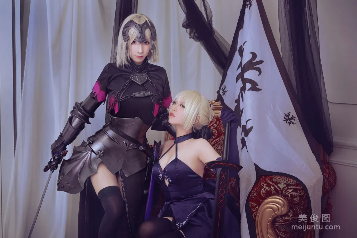 [网红COSER] 半半子&索索sophia - 黑贞14