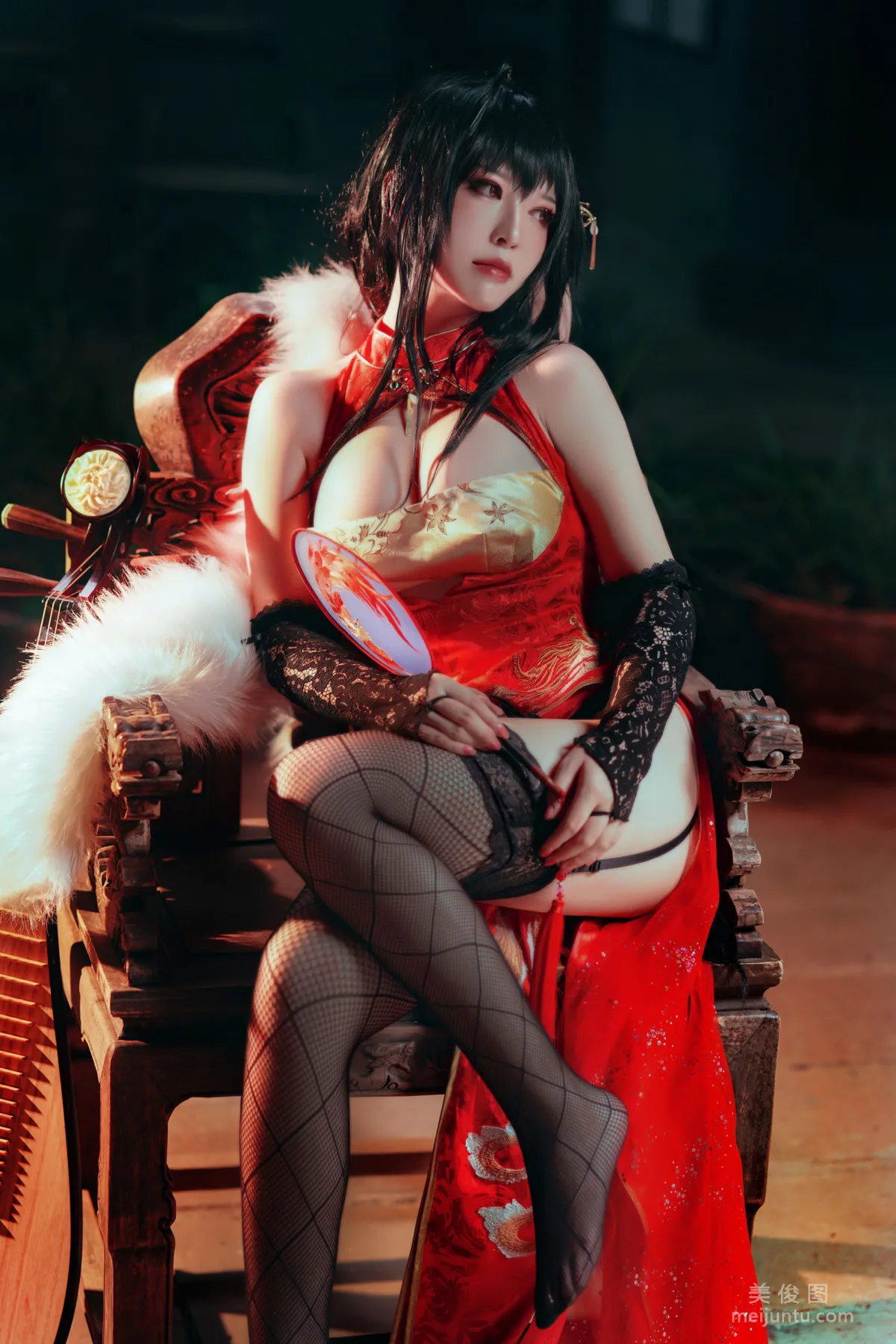 [网红COSER] 半半子 - 大凤旗袍  写真套图22