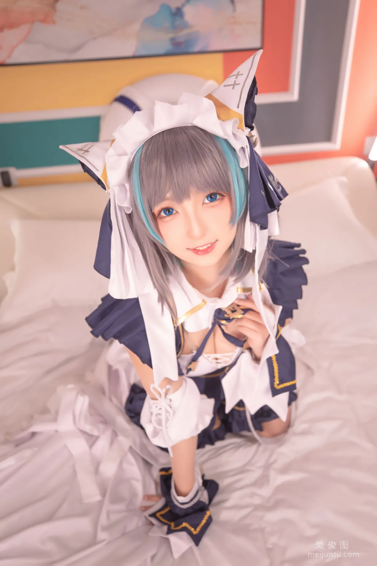 [网红COSER] 萝莉神楽板真冬 之 柴郡 - 纯色庭院  写真套图108