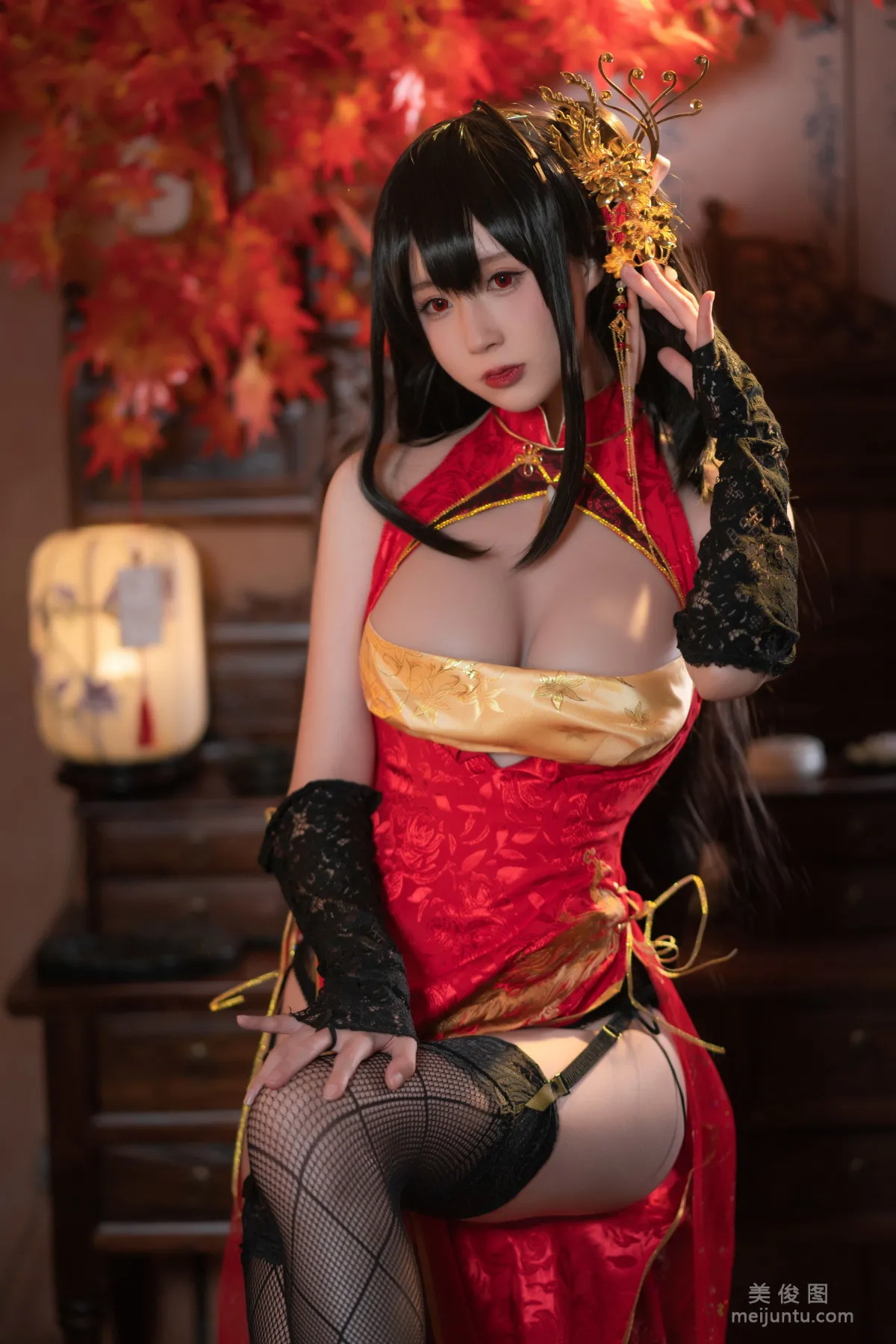 [网红COSER] 西园寺南歌 - 大凤 旗袍  写真套图11