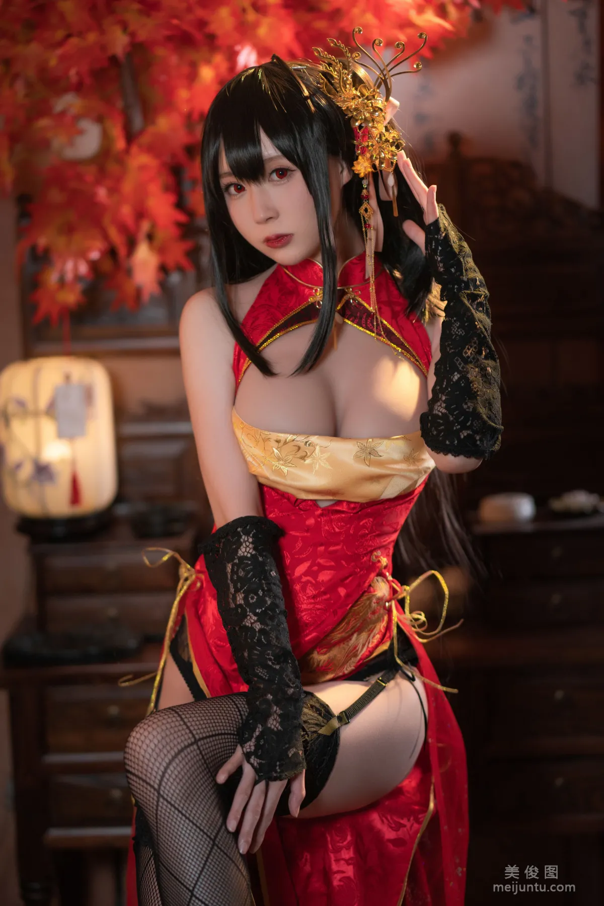 [网红COSER] 西园寺南歌 - 大凤 旗袍  写真套图12