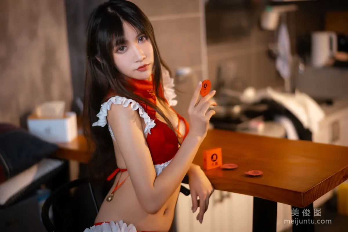 [网红COSER] 动漫博主阮邑_Fairy - 大象 红色 套图16